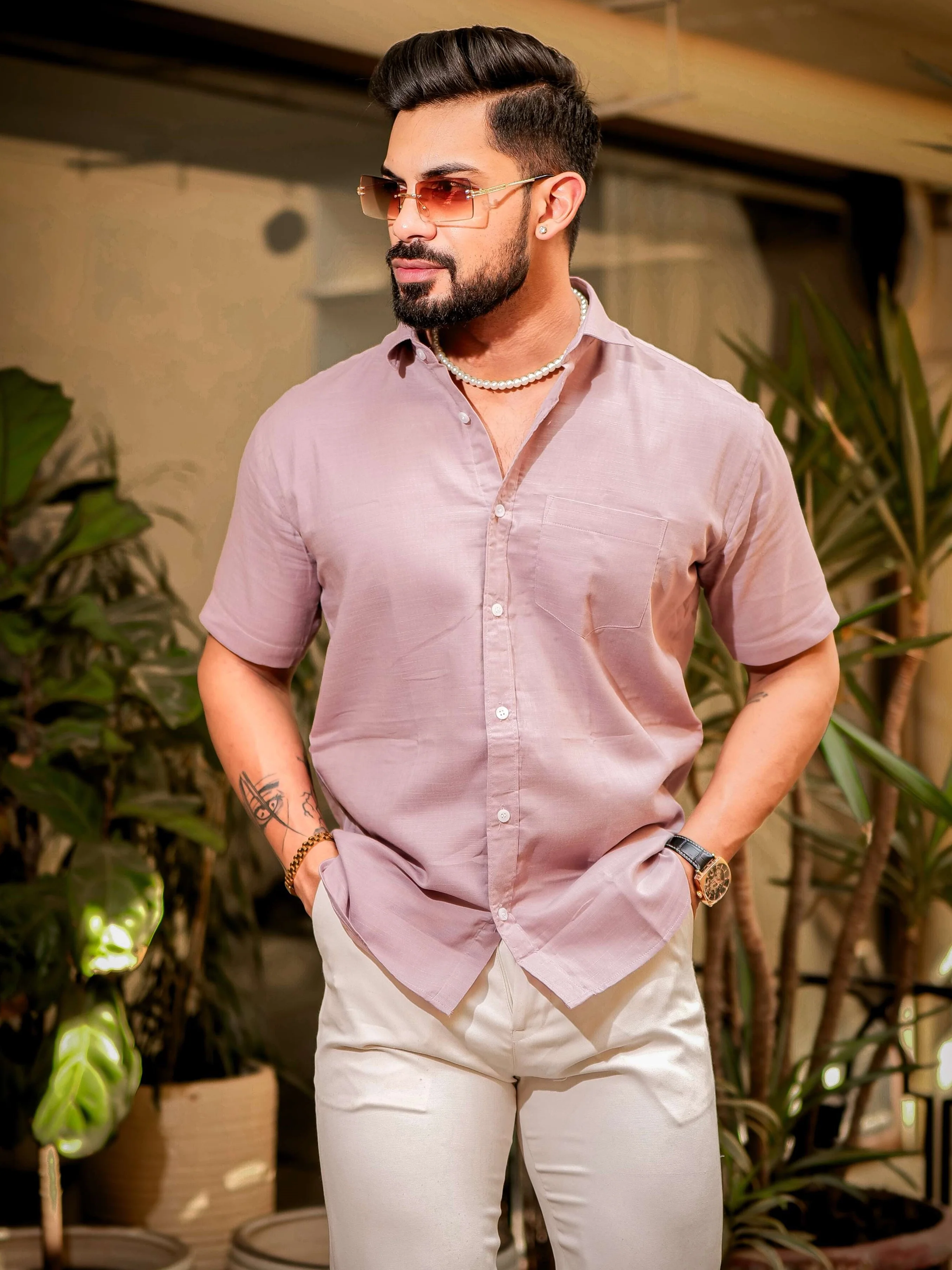 Blossom Luxury Formal linen Cotton Shirt For Men's - Image 3