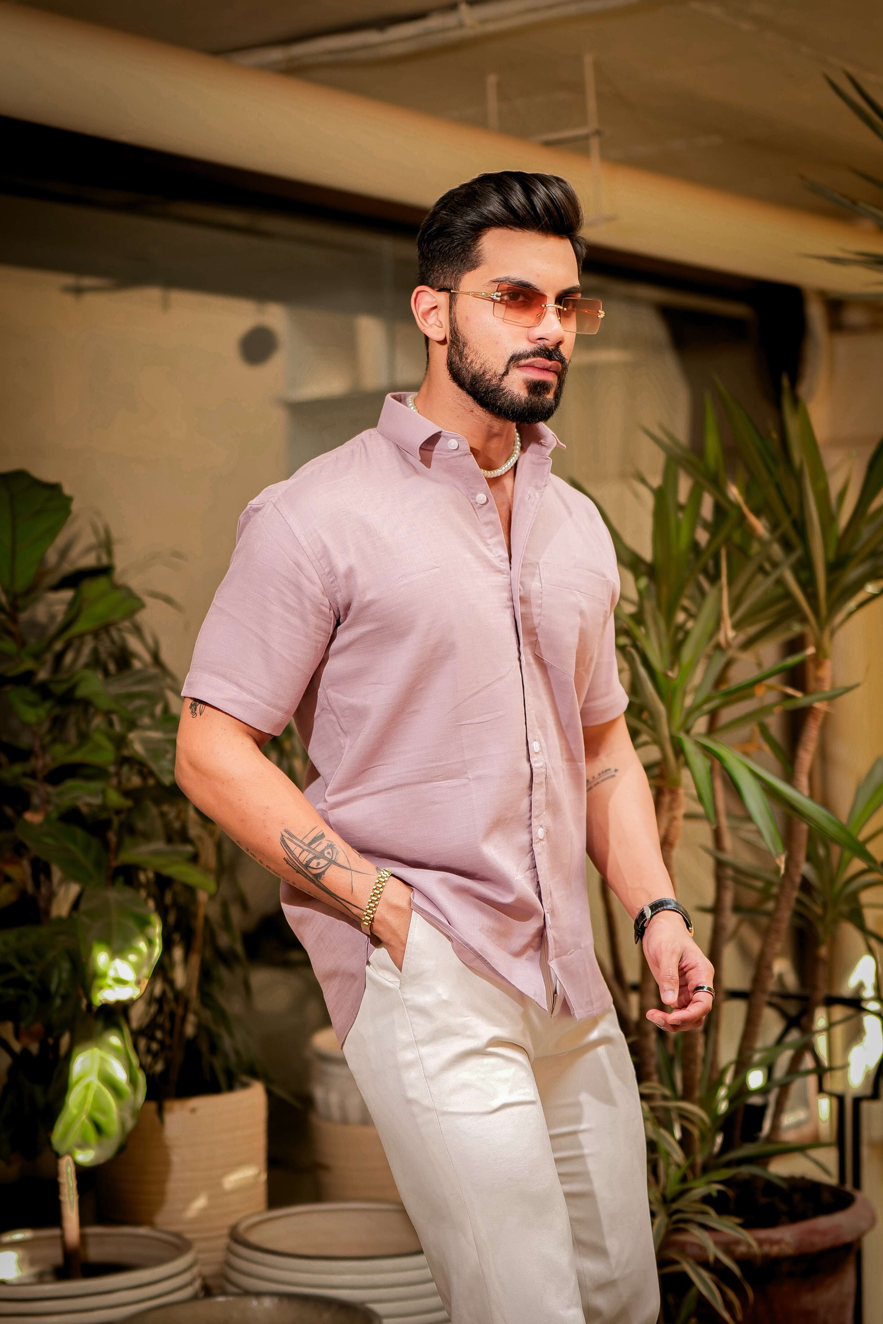 Blossom Luxury Formal linen Cotton Shirt For Men's - Image 4