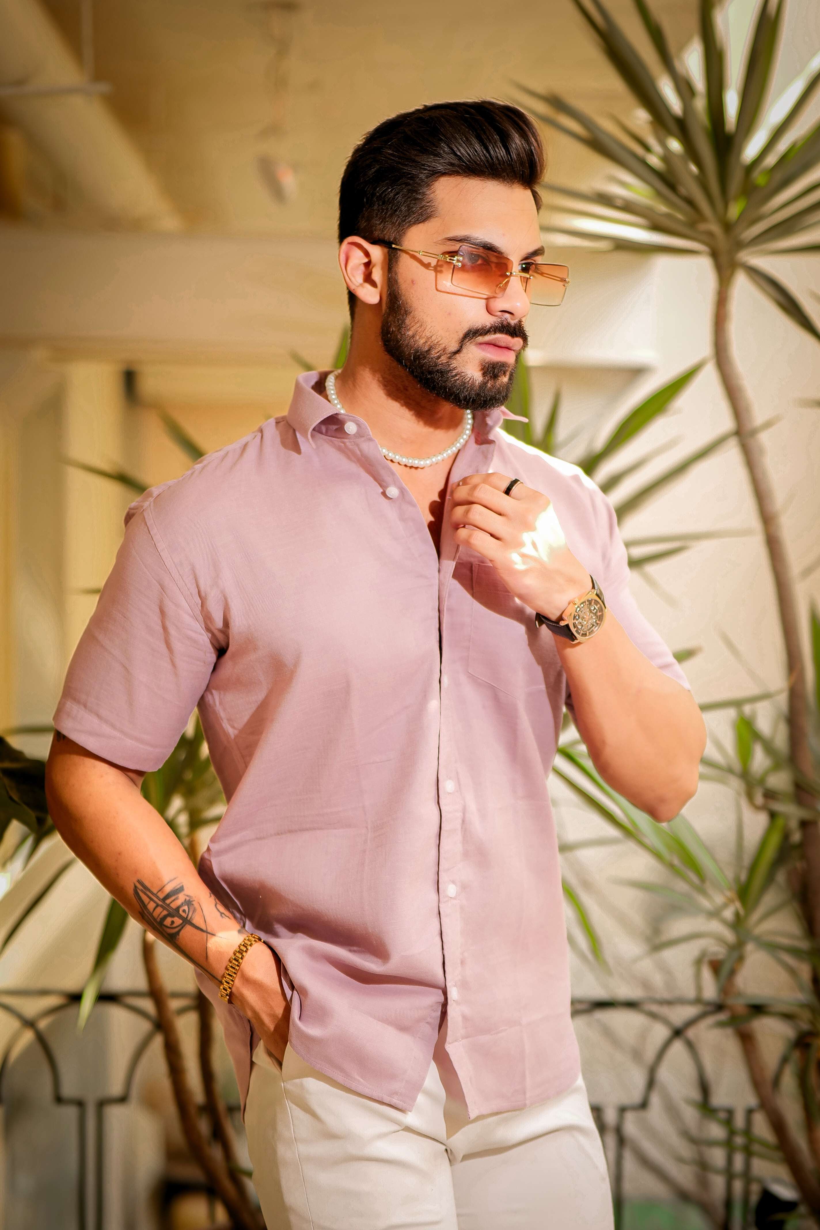 Blossom Luxury Formal linen Cotton Shirt For Men's - Image 9