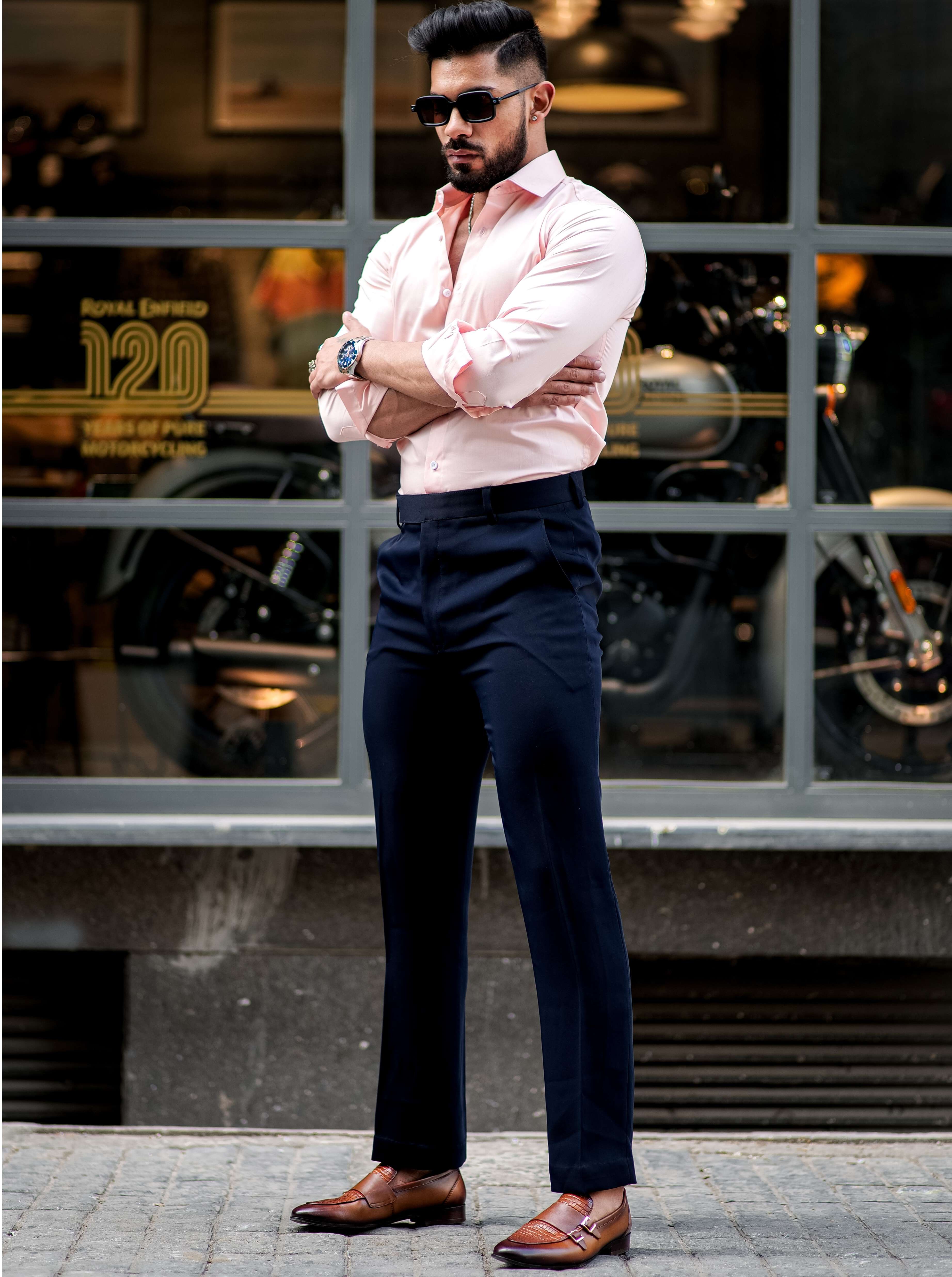 Formy Dust Storm Luxury Formal Satin Cotton Shirt For Men's - Image 3