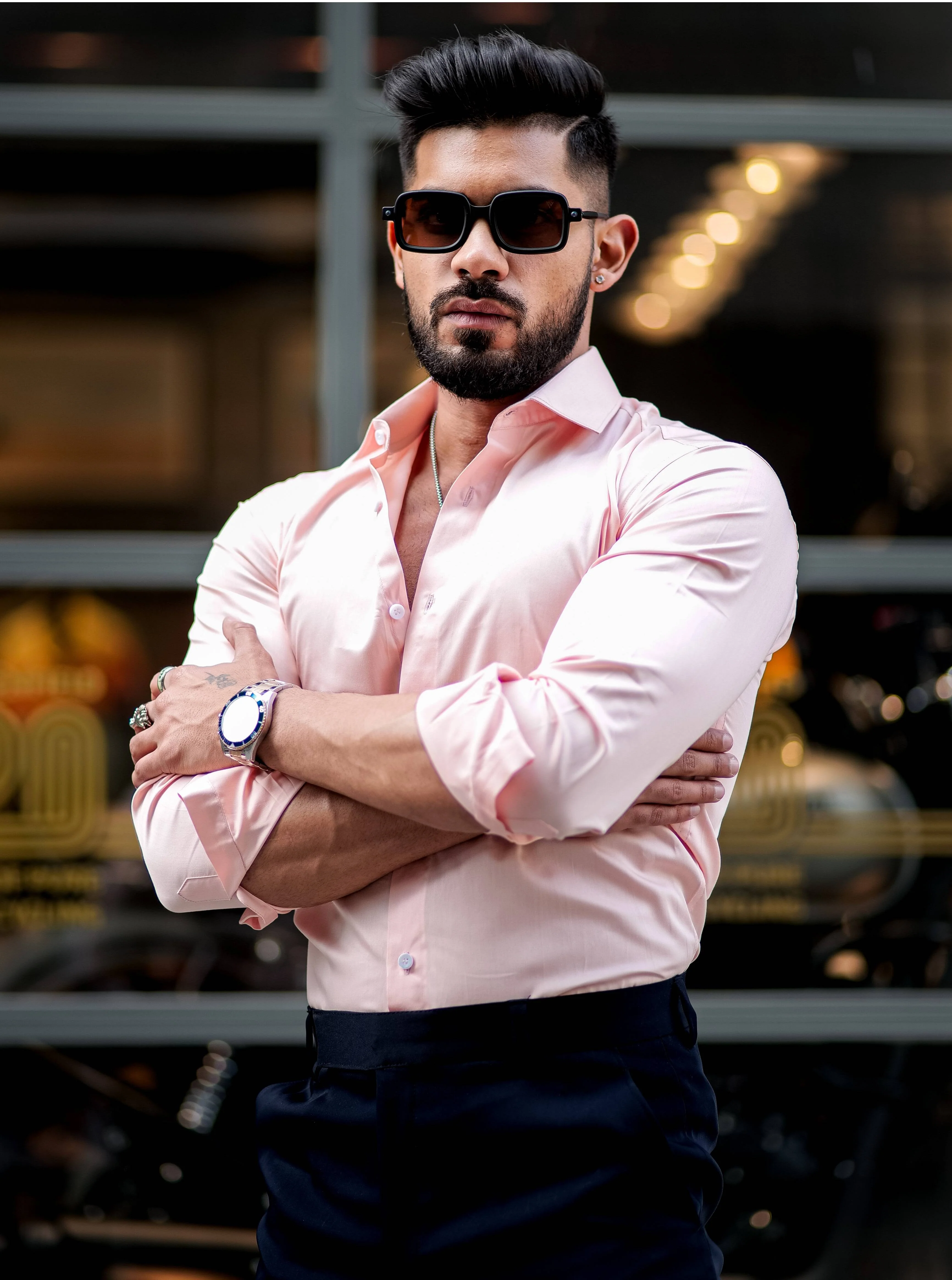 Formy Dust Storm Luxury Formal Satin Cotton Shirt For Men's - Image 4