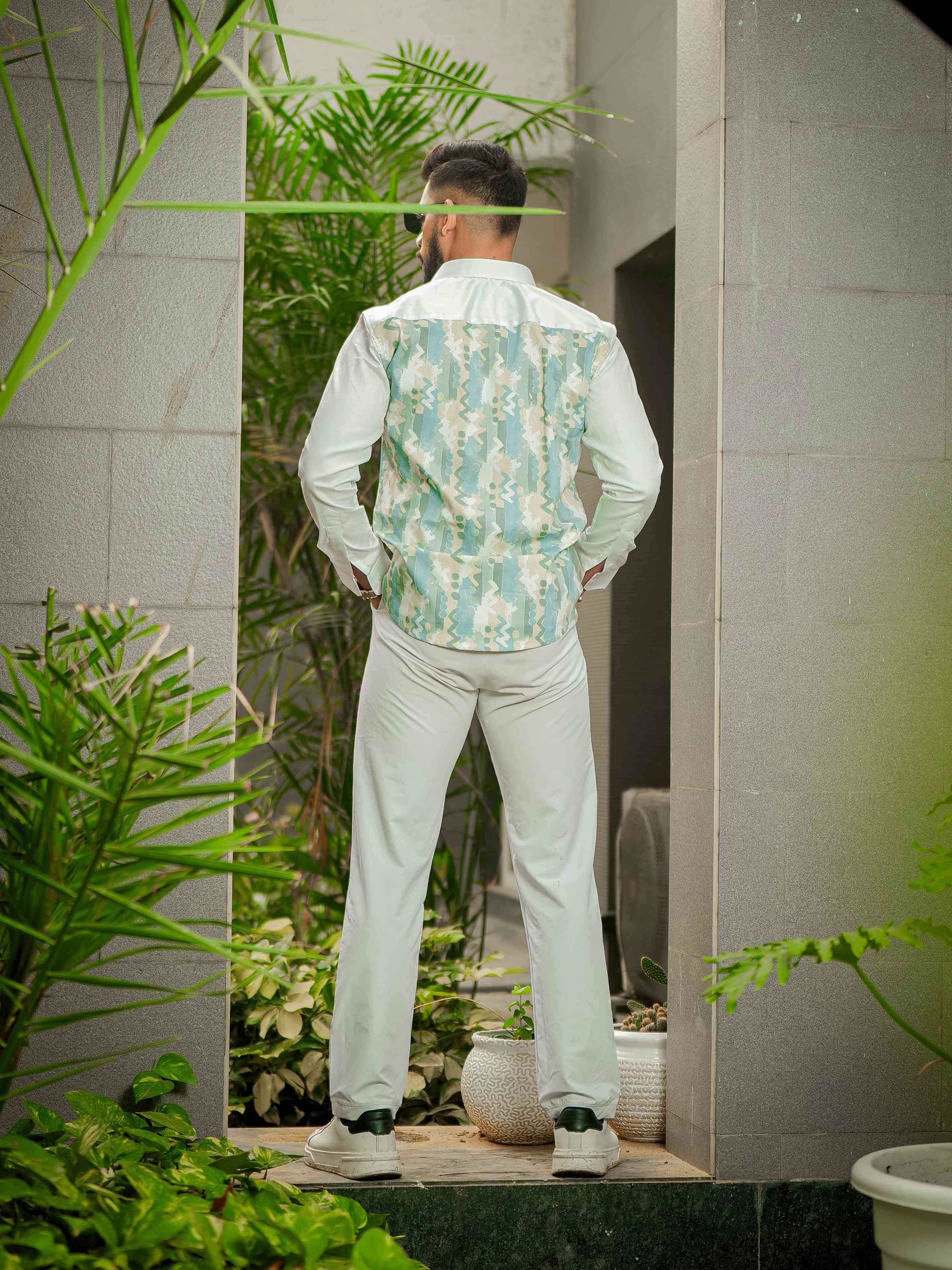White Print Premium Shirt - Image 3