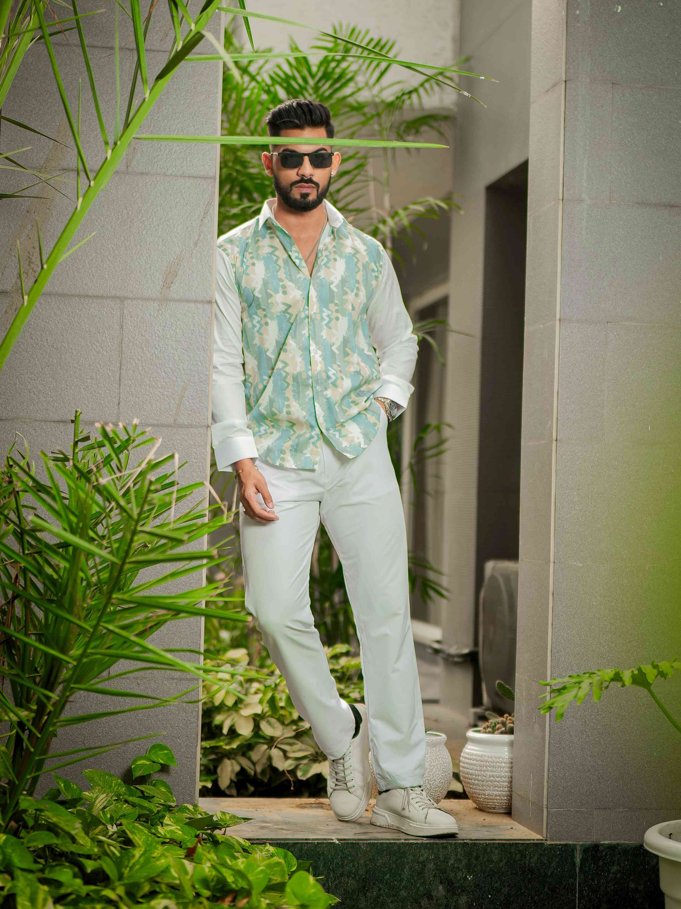White Print Premium Shirt - Image 4