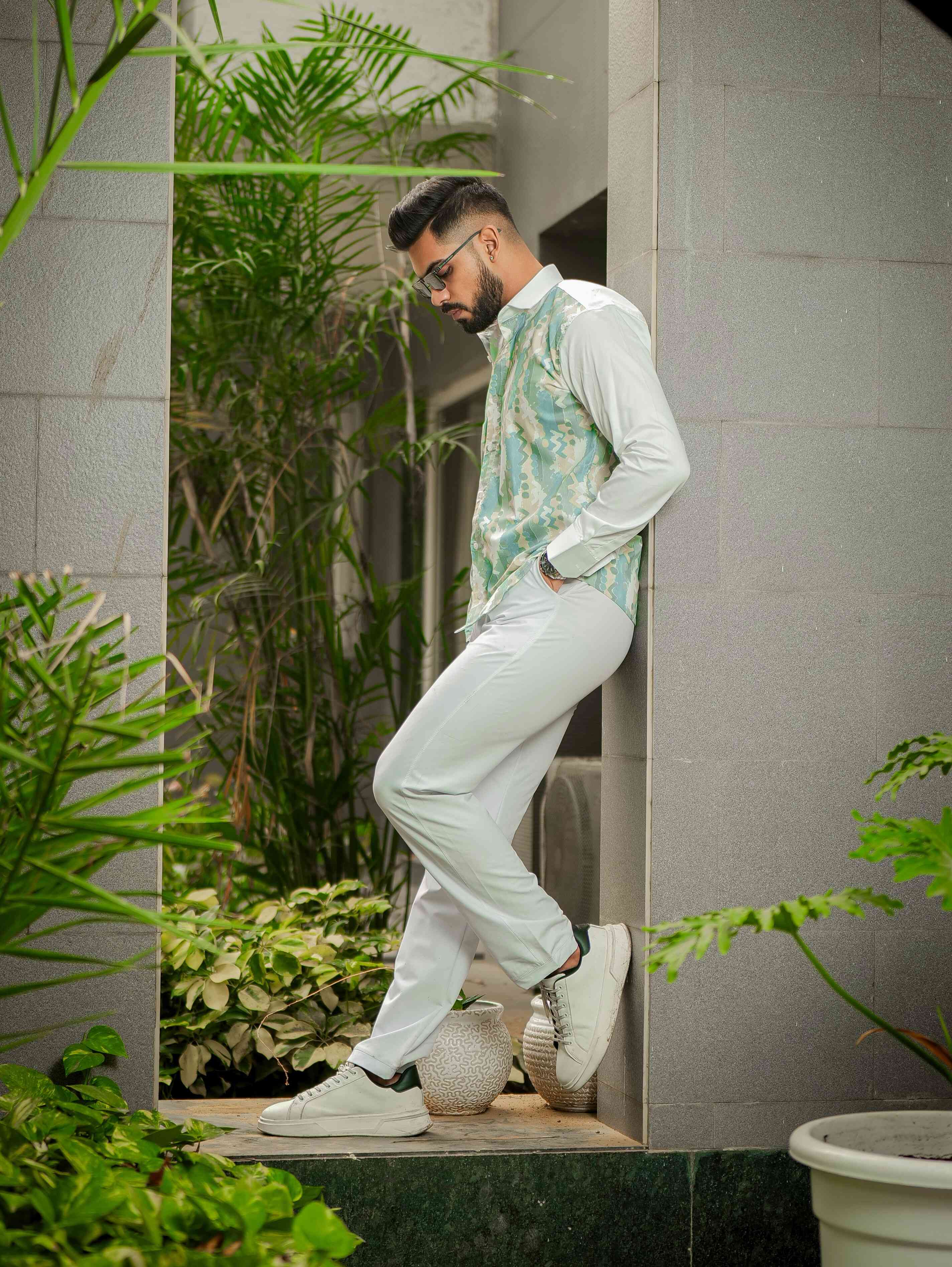White Print Premium Shirt - Image 5
