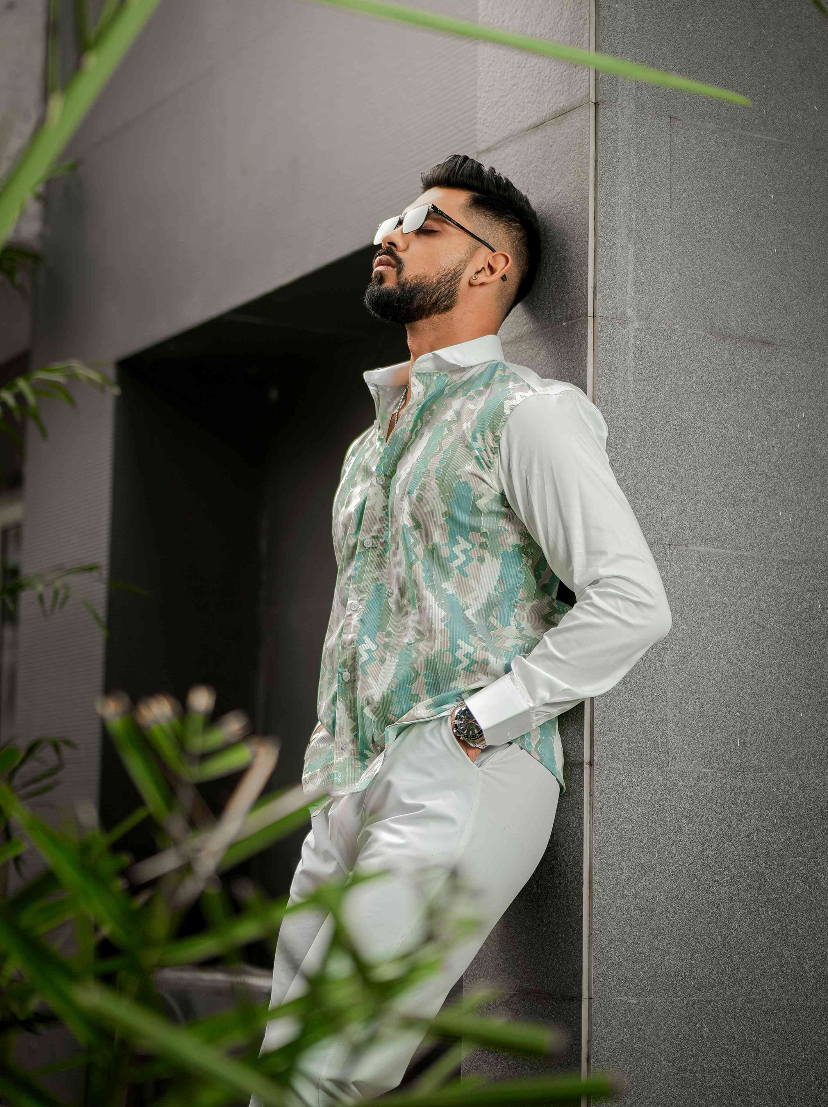 White Print Premium Shirt - Image 8