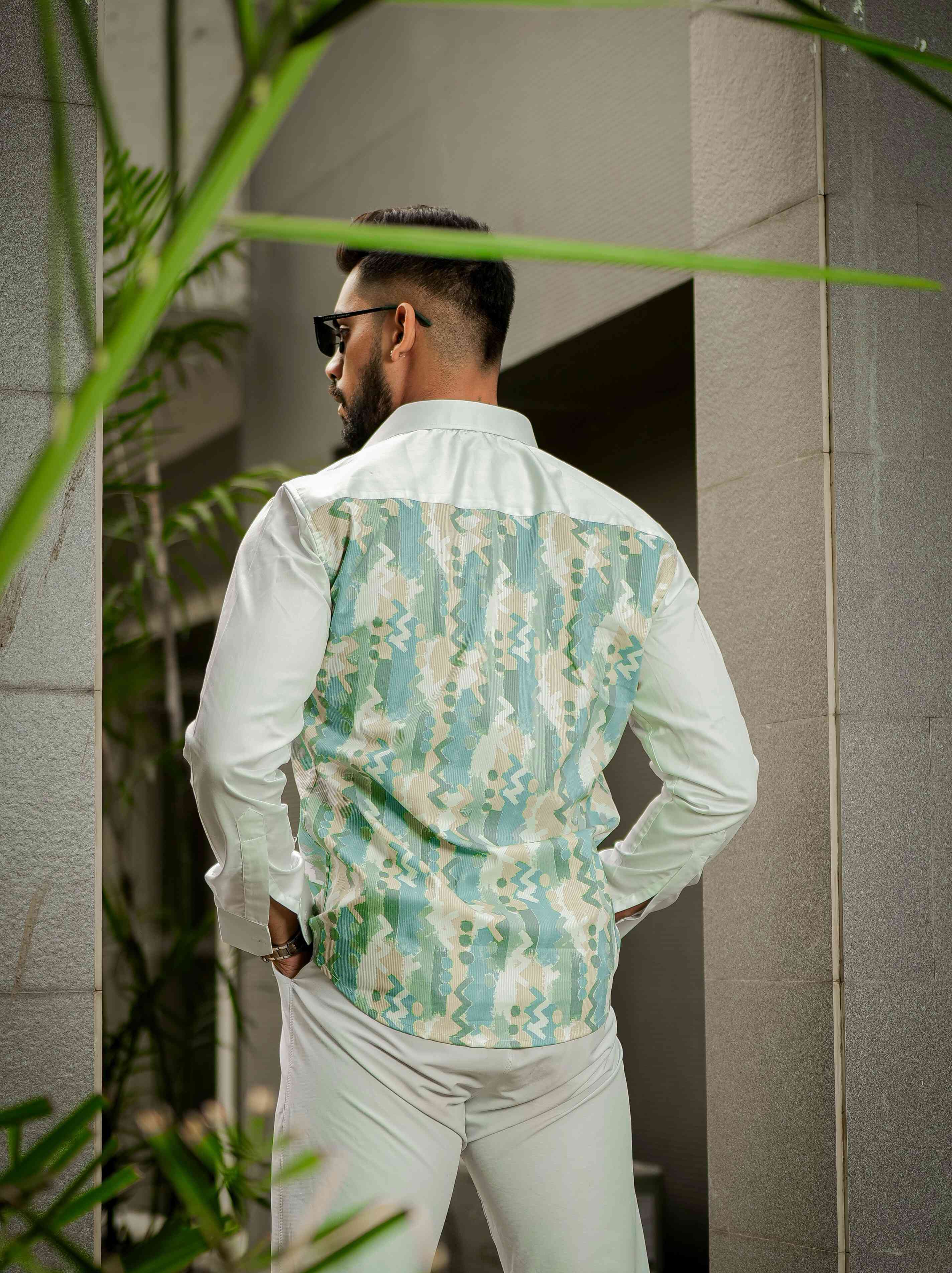 White Print Premium Shirt - Image 9