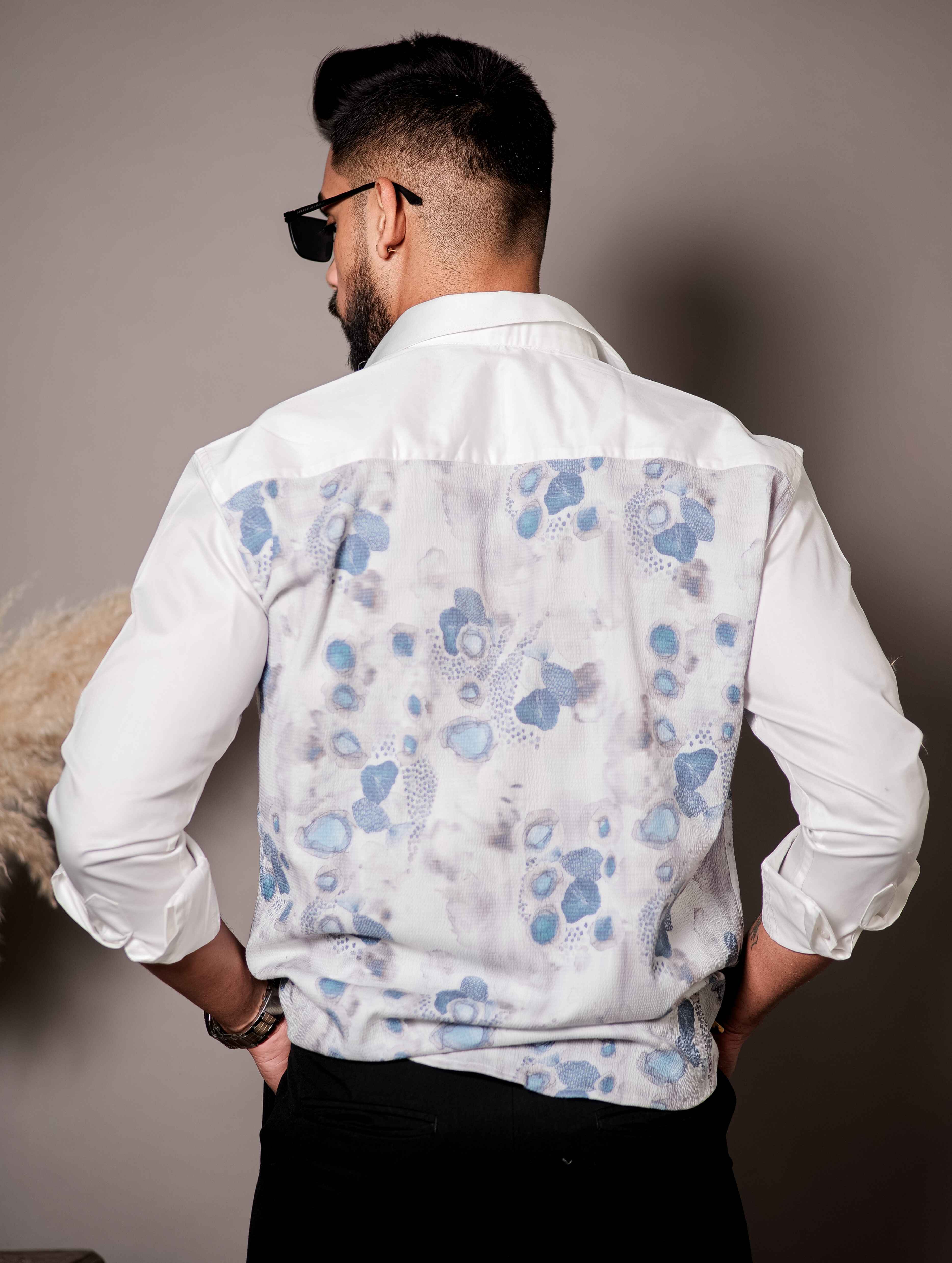 White Print Premium Shirt - Image 4