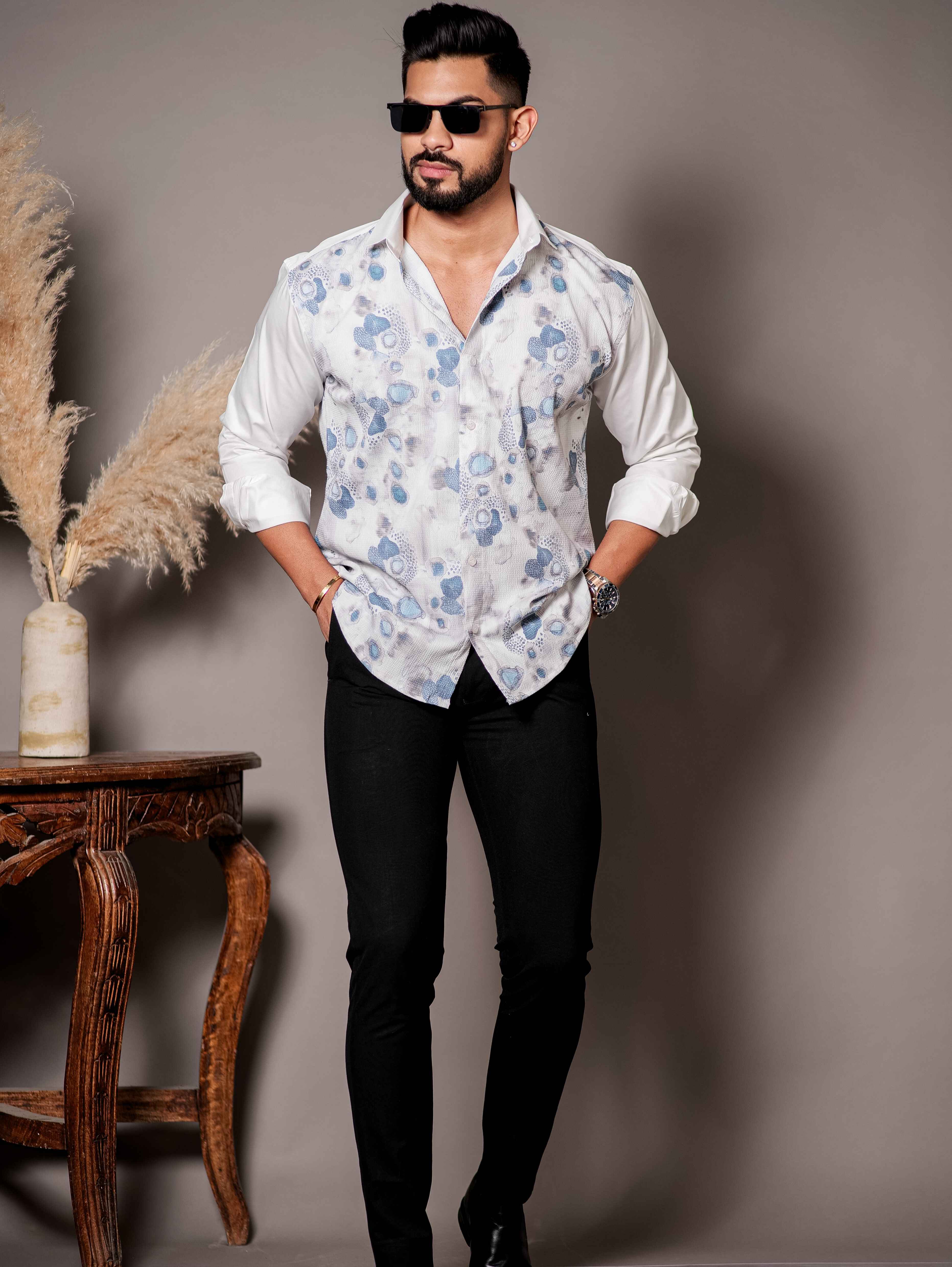 White Print Premium Shirt - Image 6