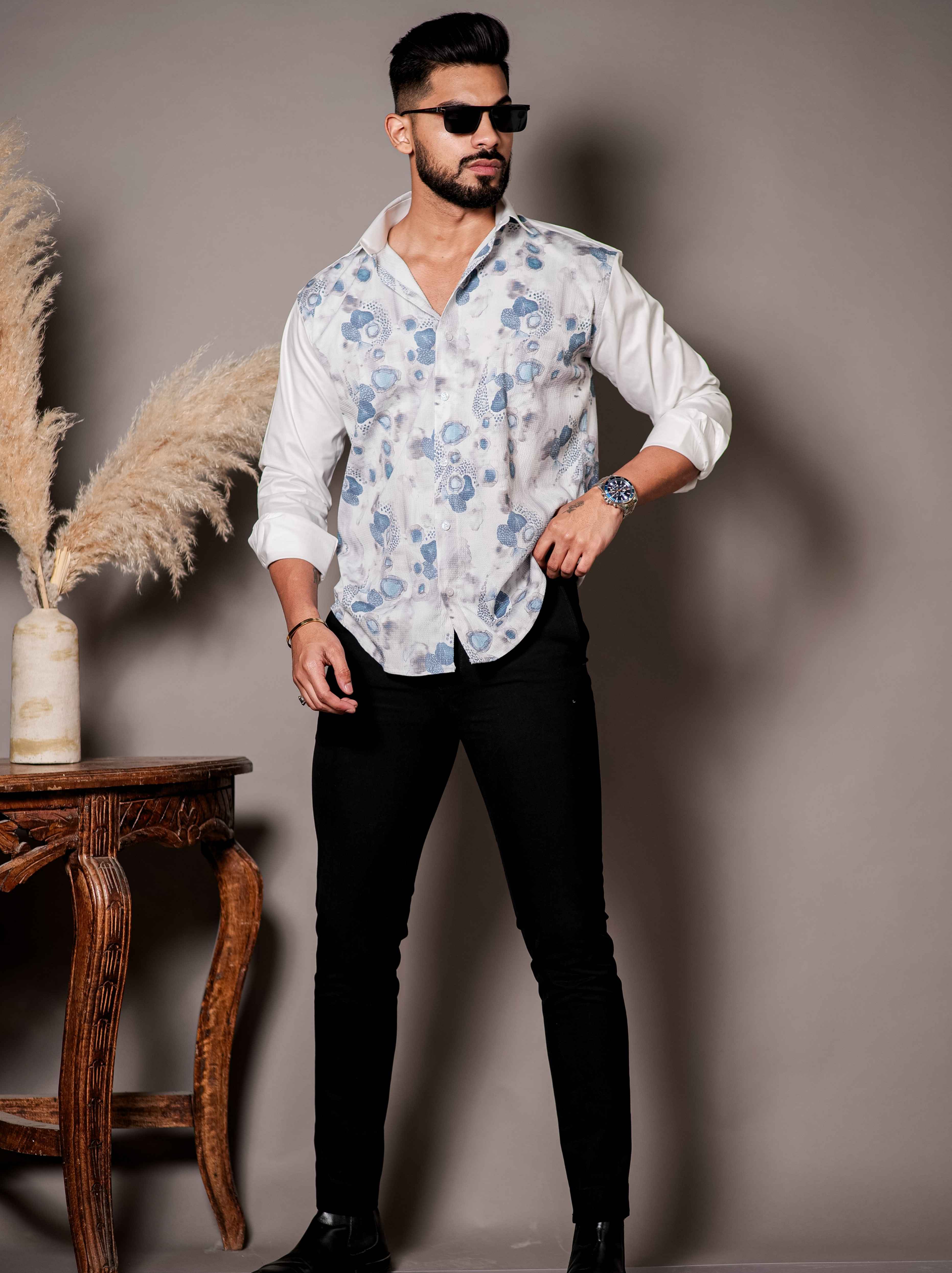 White Print Premium Shirt - Image 7