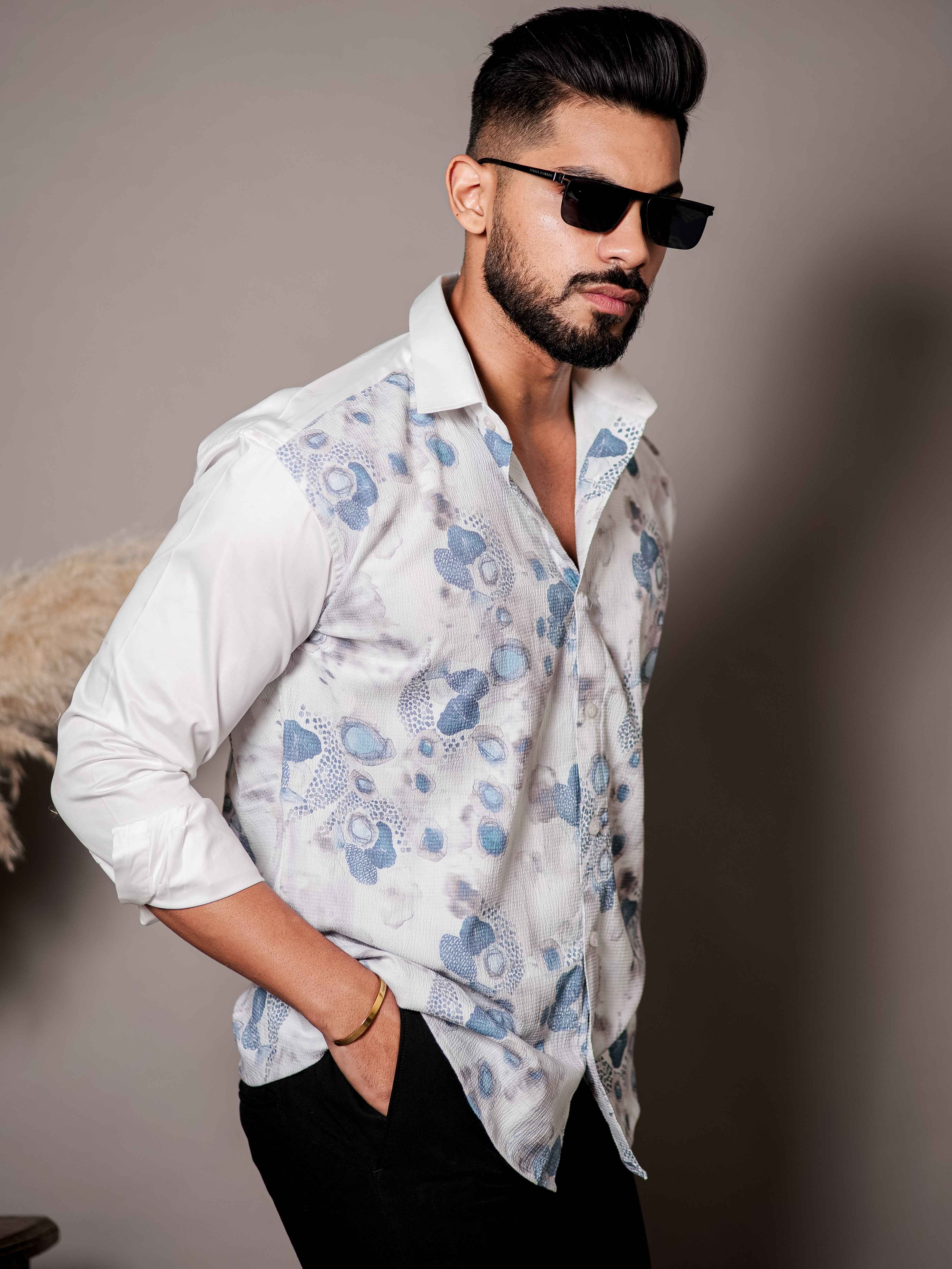 White Print Premium Shirt - Image 8
