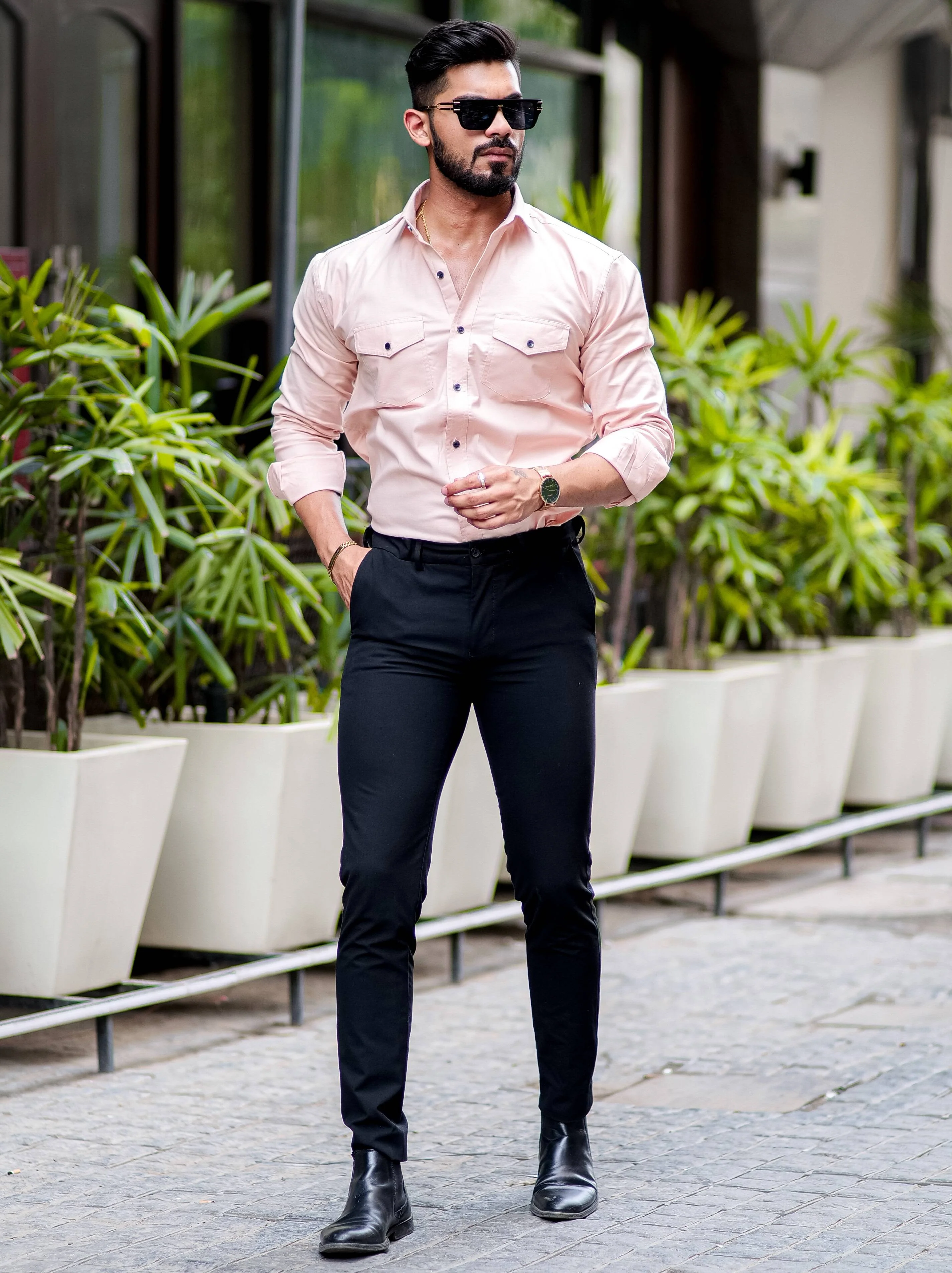 Cream Oxford Premium Cotton Over Shirt - Image 5