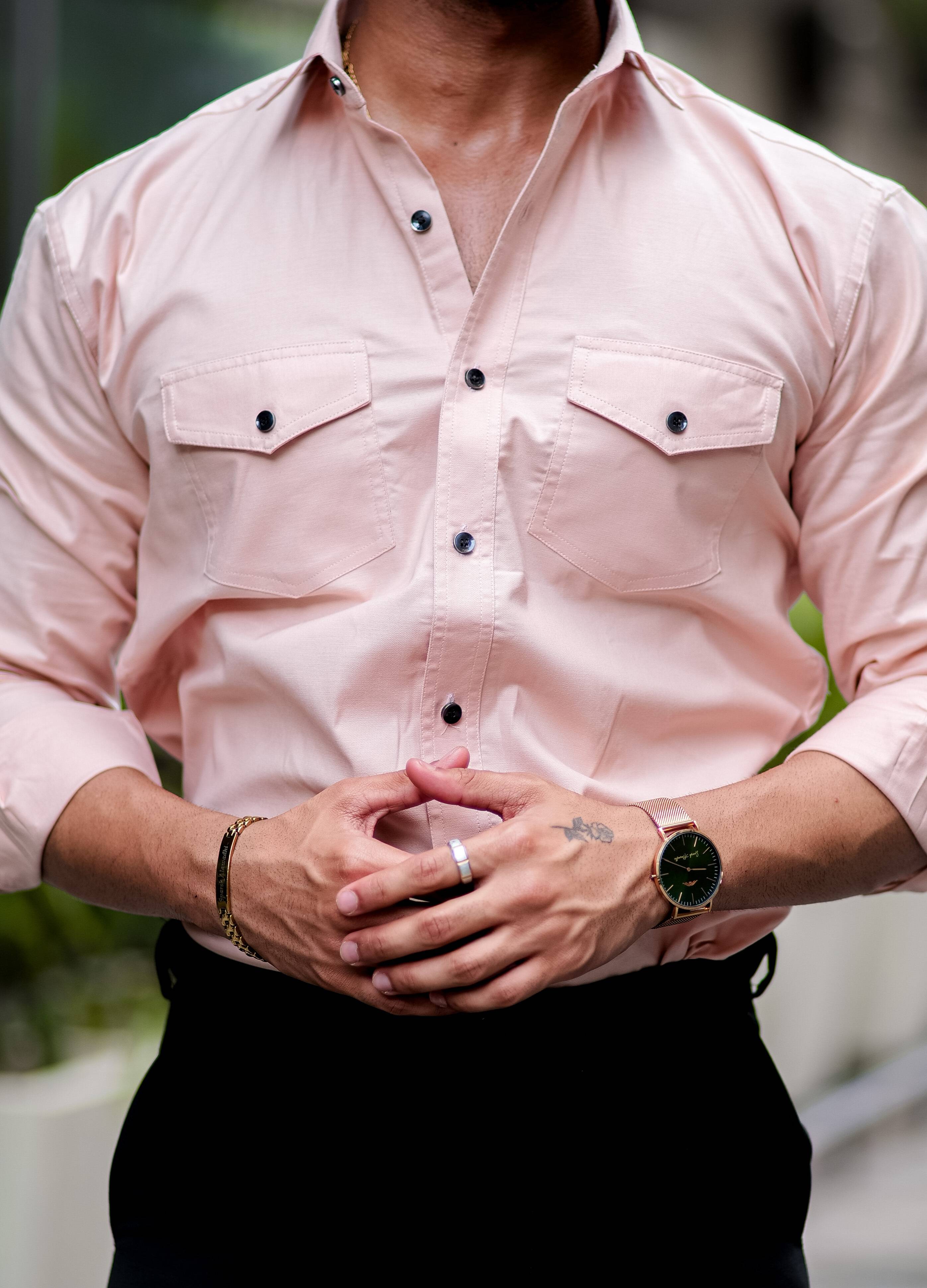 Cream Oxford Premium Cotton Over Shirt - Image 7