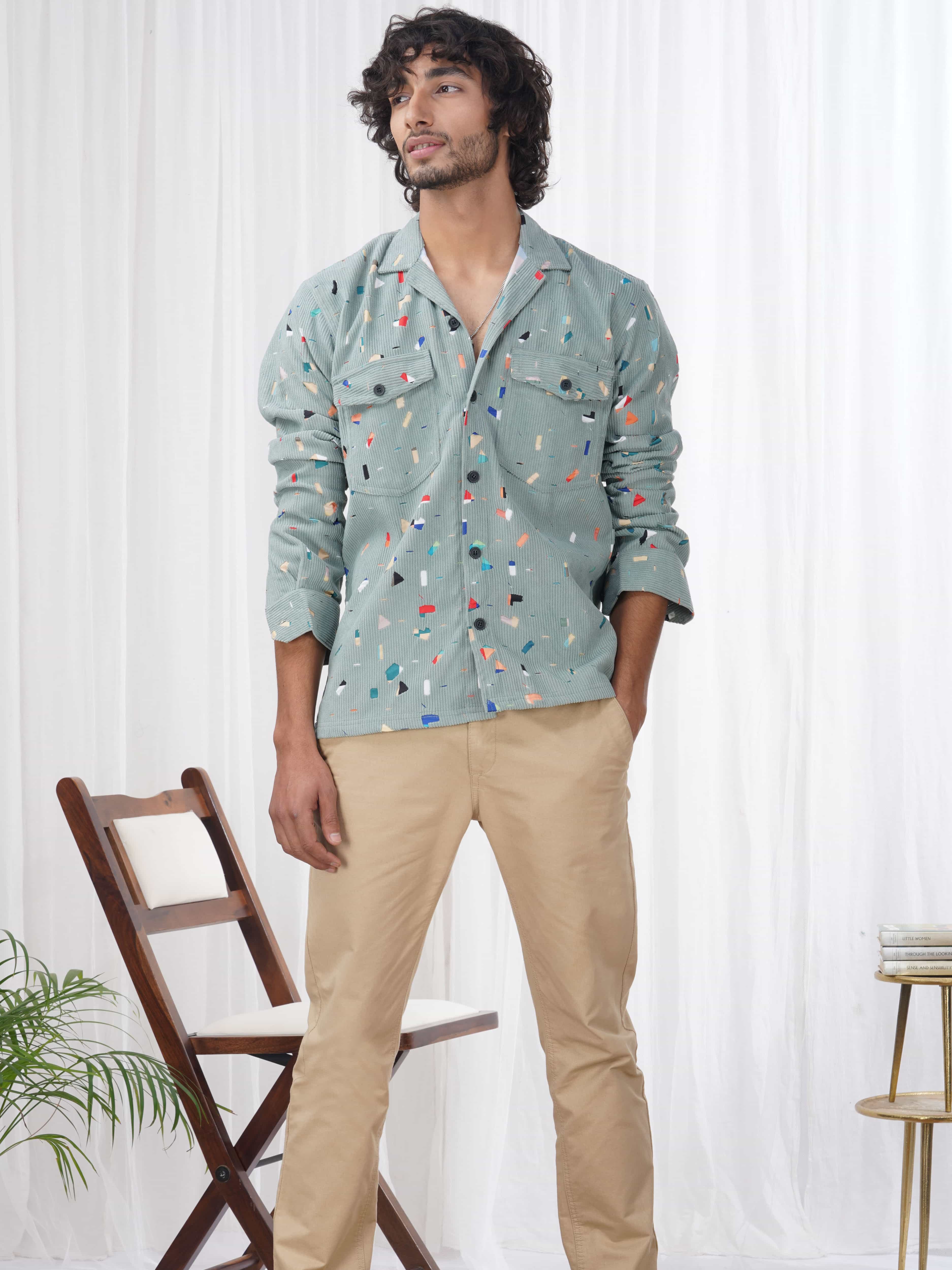 Cyan Imported Premium Shirt for Men's - Image 4