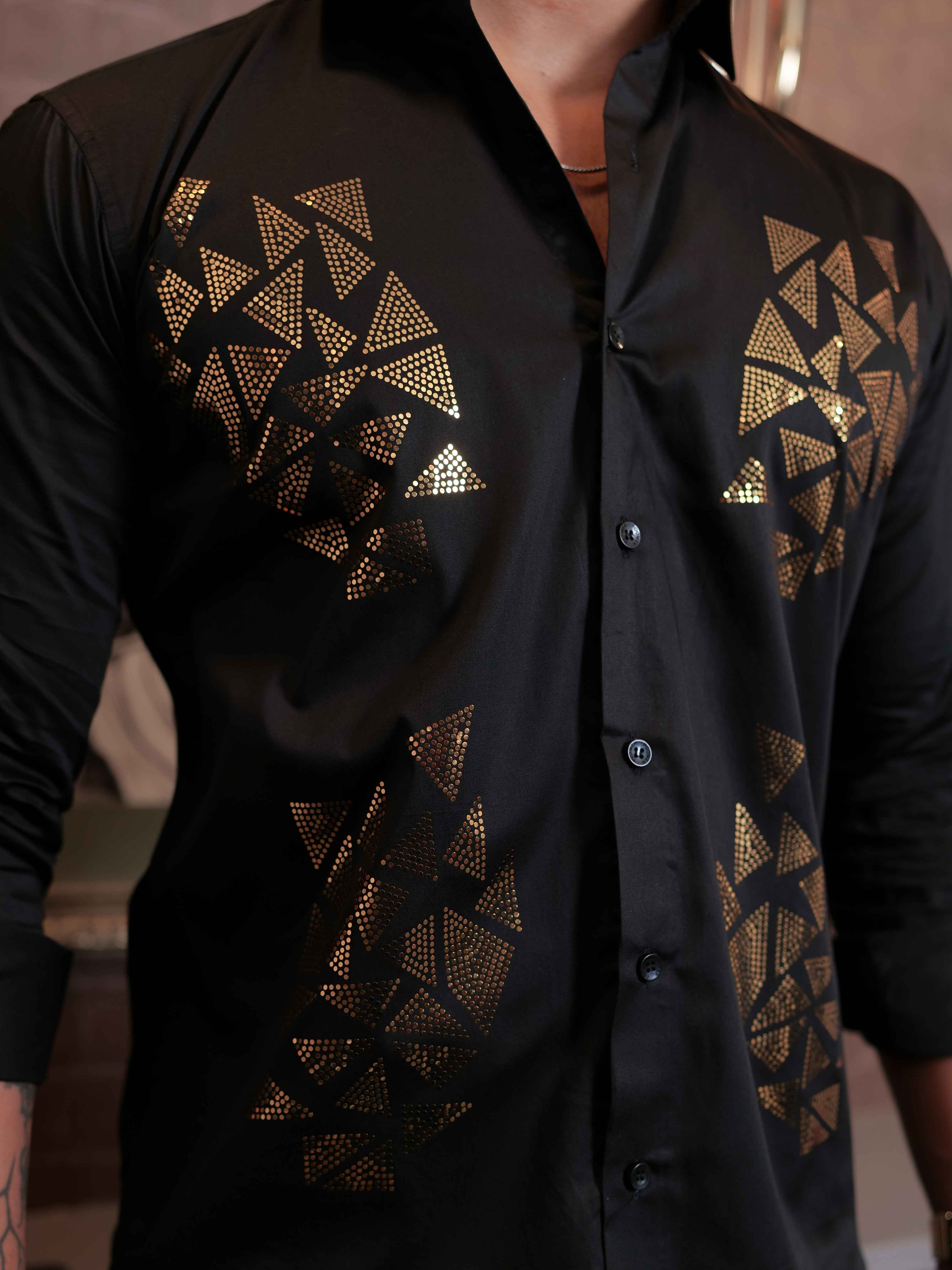 FOOMER BLACK SEQUENCE DESIGNER SHIRT FOR MEN'S - Image 12