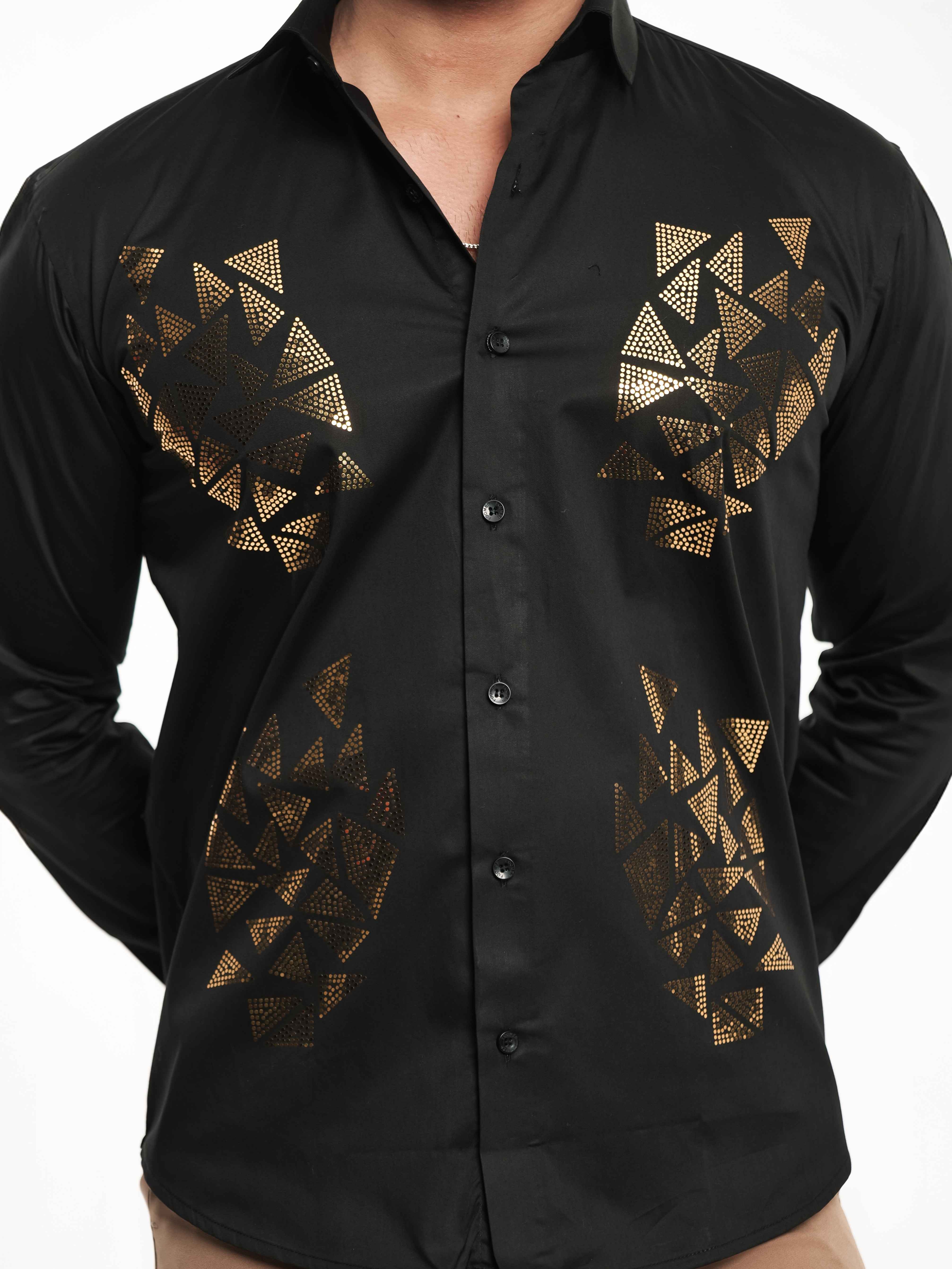 FOOMER BLACK SEQUENCE DESIGNER SHIRT FOR MEN'S - Image 2