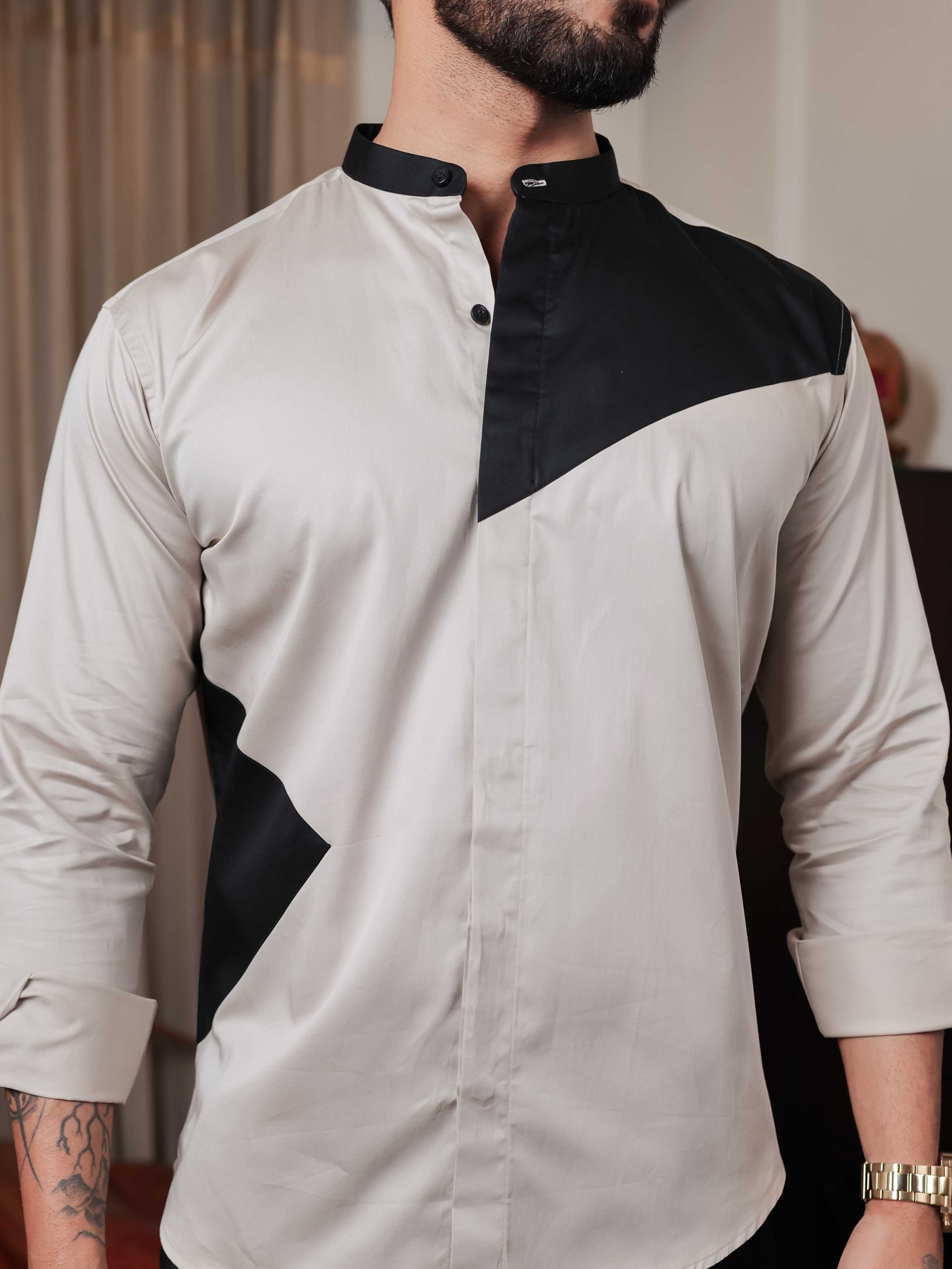 FOOMER CREAM CUT N SEW DESIGNER SHIRT FOR MEN'S - Image 2