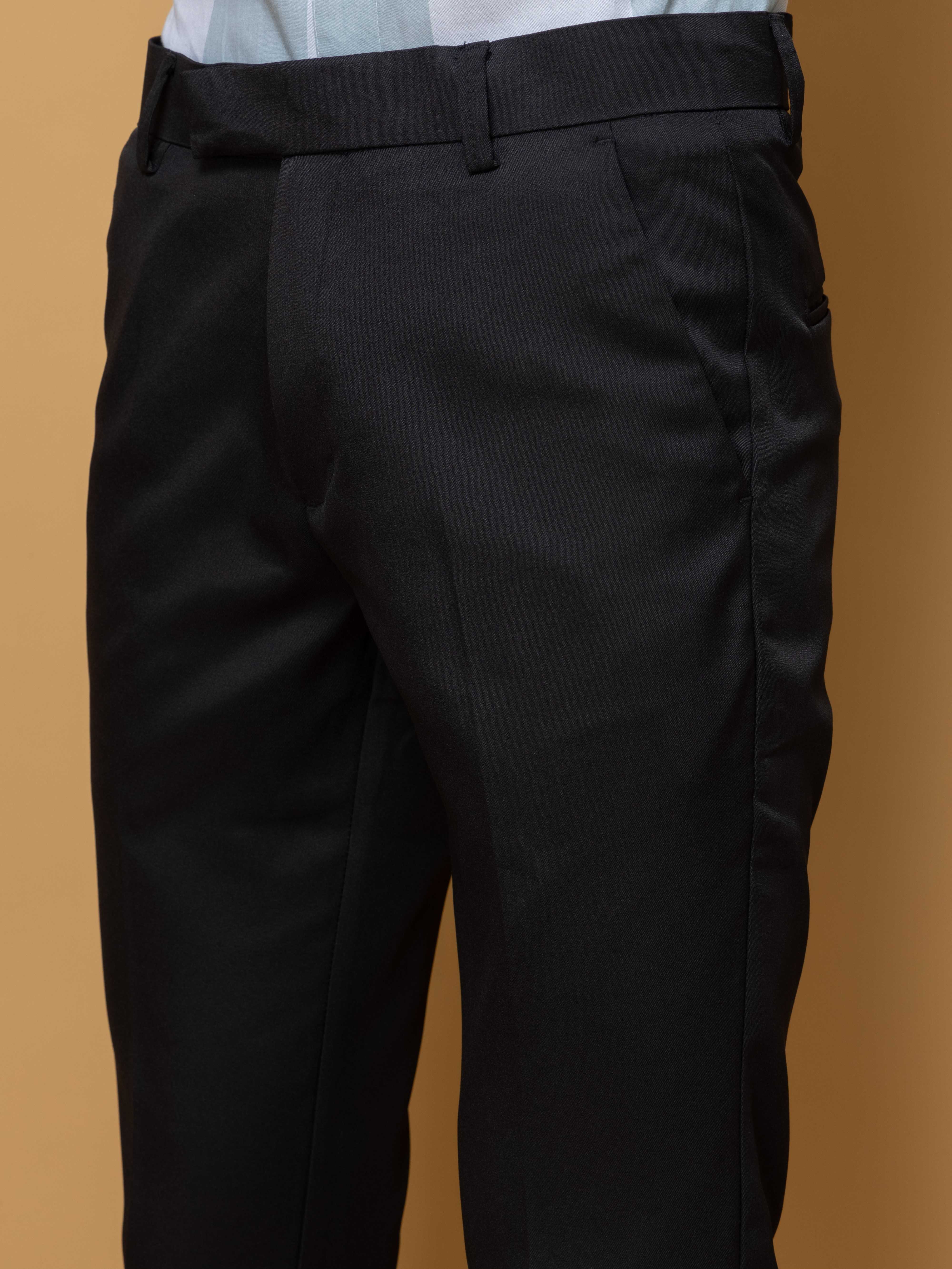 Foomer Formal Black Pant For Men's - Image 2