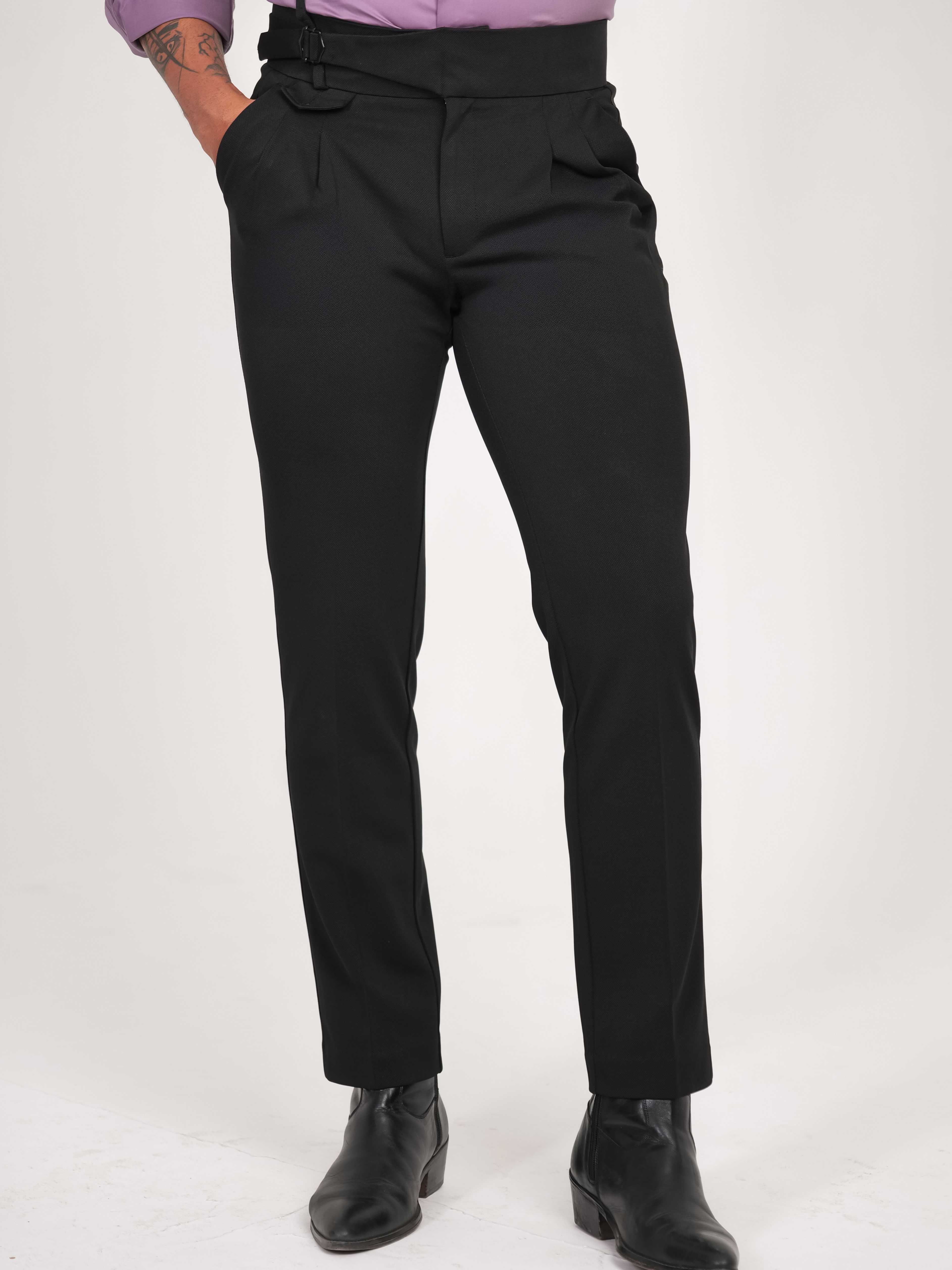 Foomer Formal Dark Black Trouser Pant For Men's - Image 6