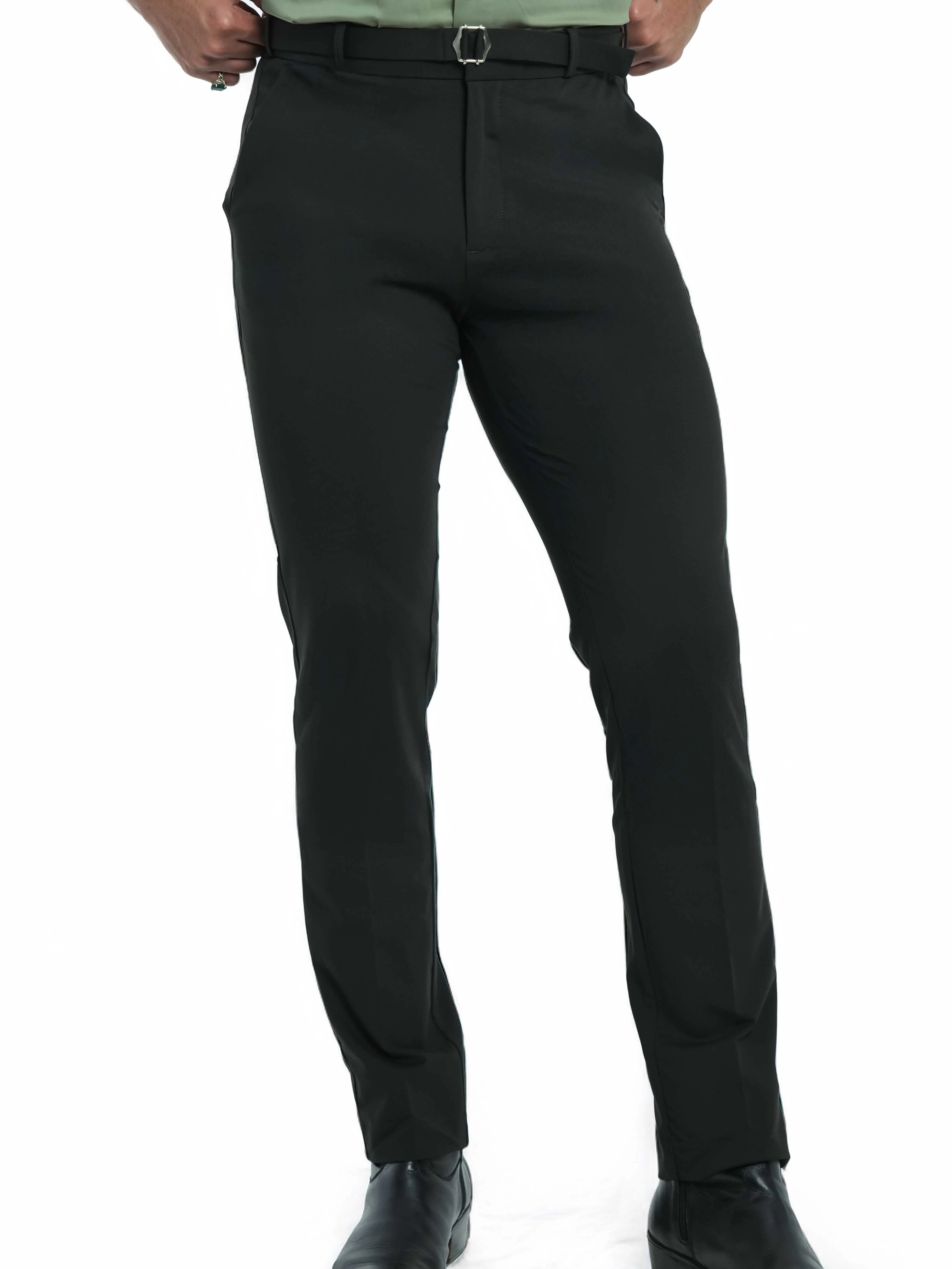 Foomer Designer Gurkha Dark Green Trouser Pant For Men's - Image 4