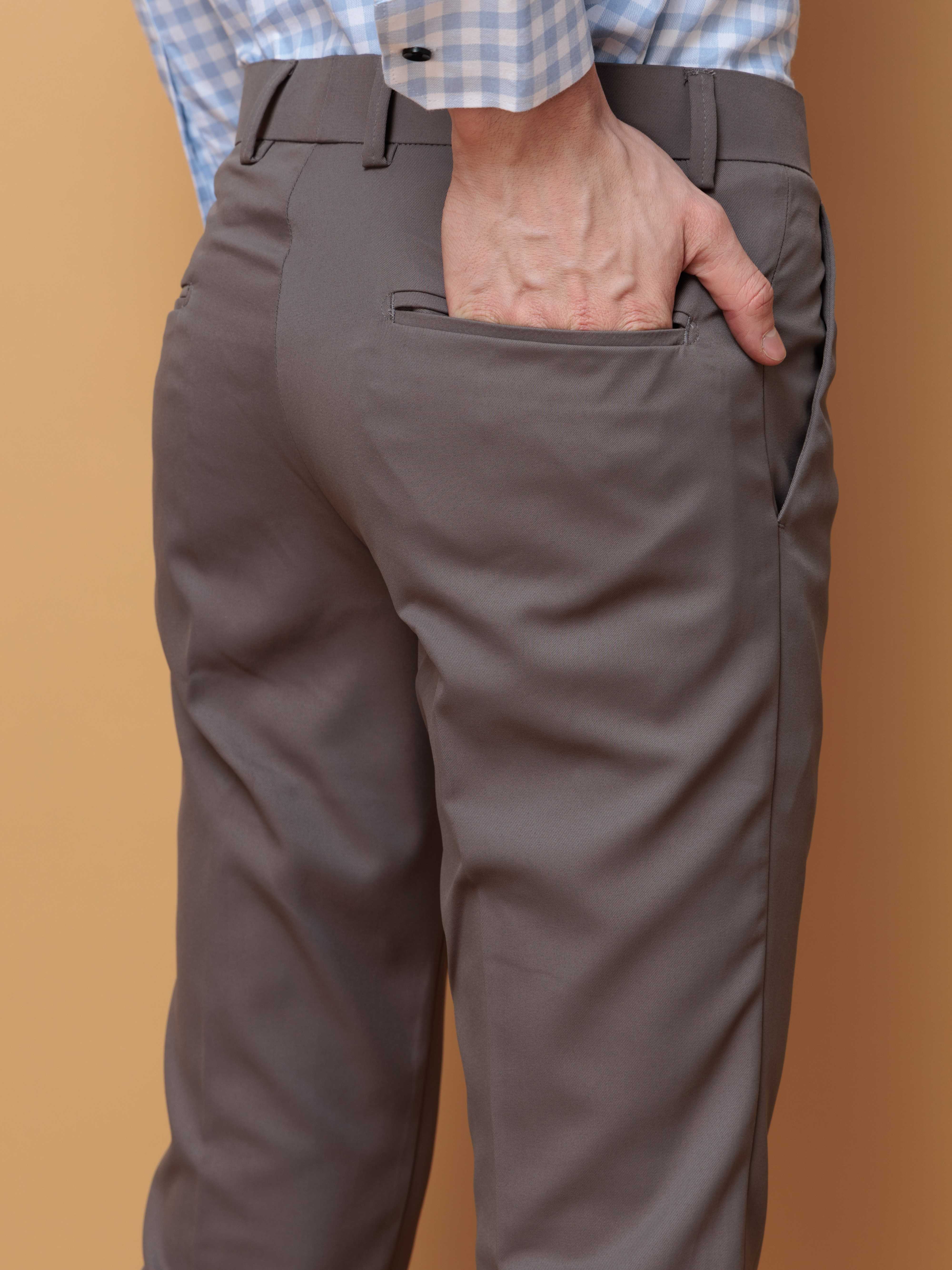 Foomer Formal Grey Pant For Men's - Image 6