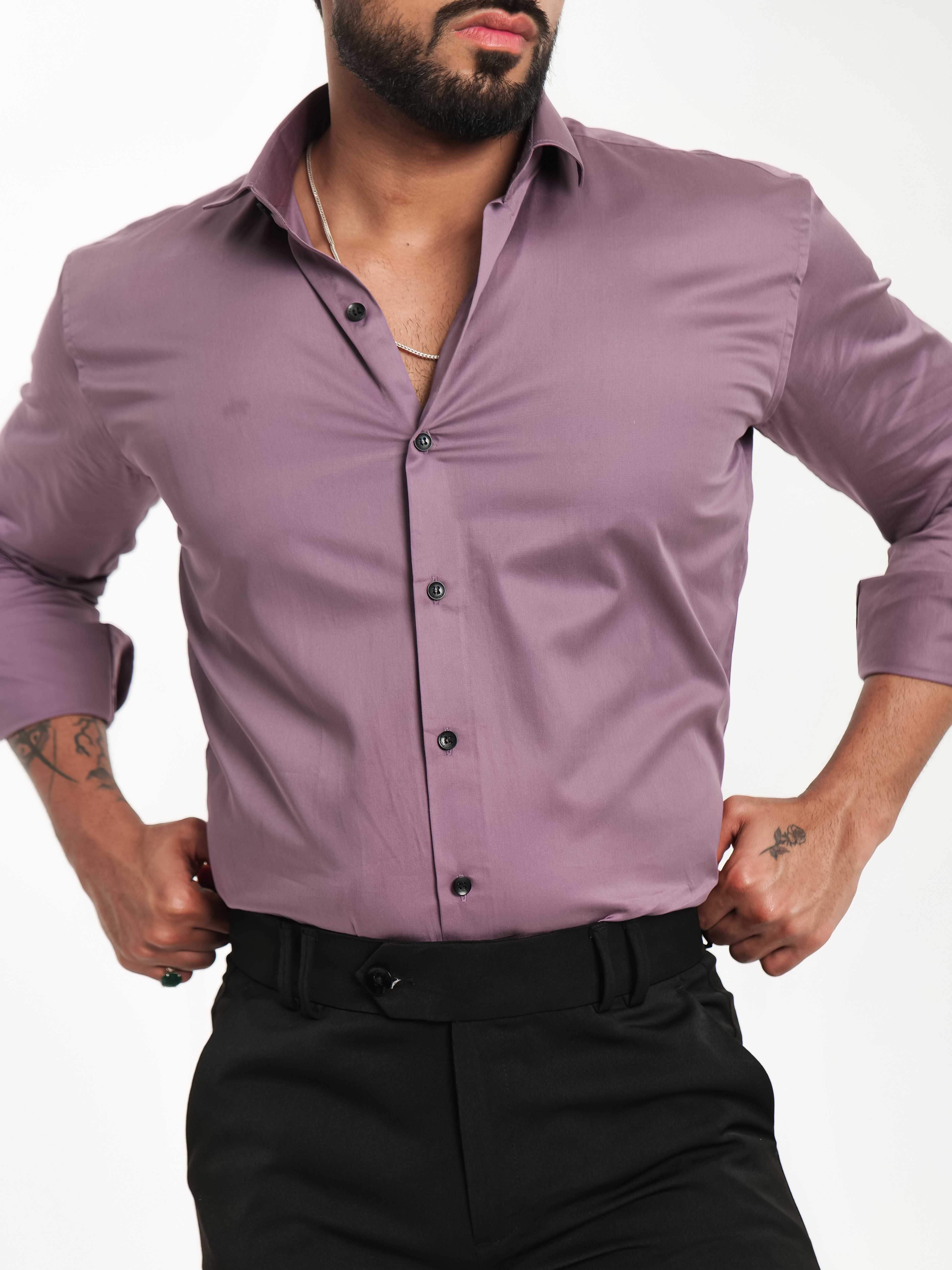 FOOMER FORMY MAGENTA LUXURY SATIN SHIRT FOR MEN'S - Image 10