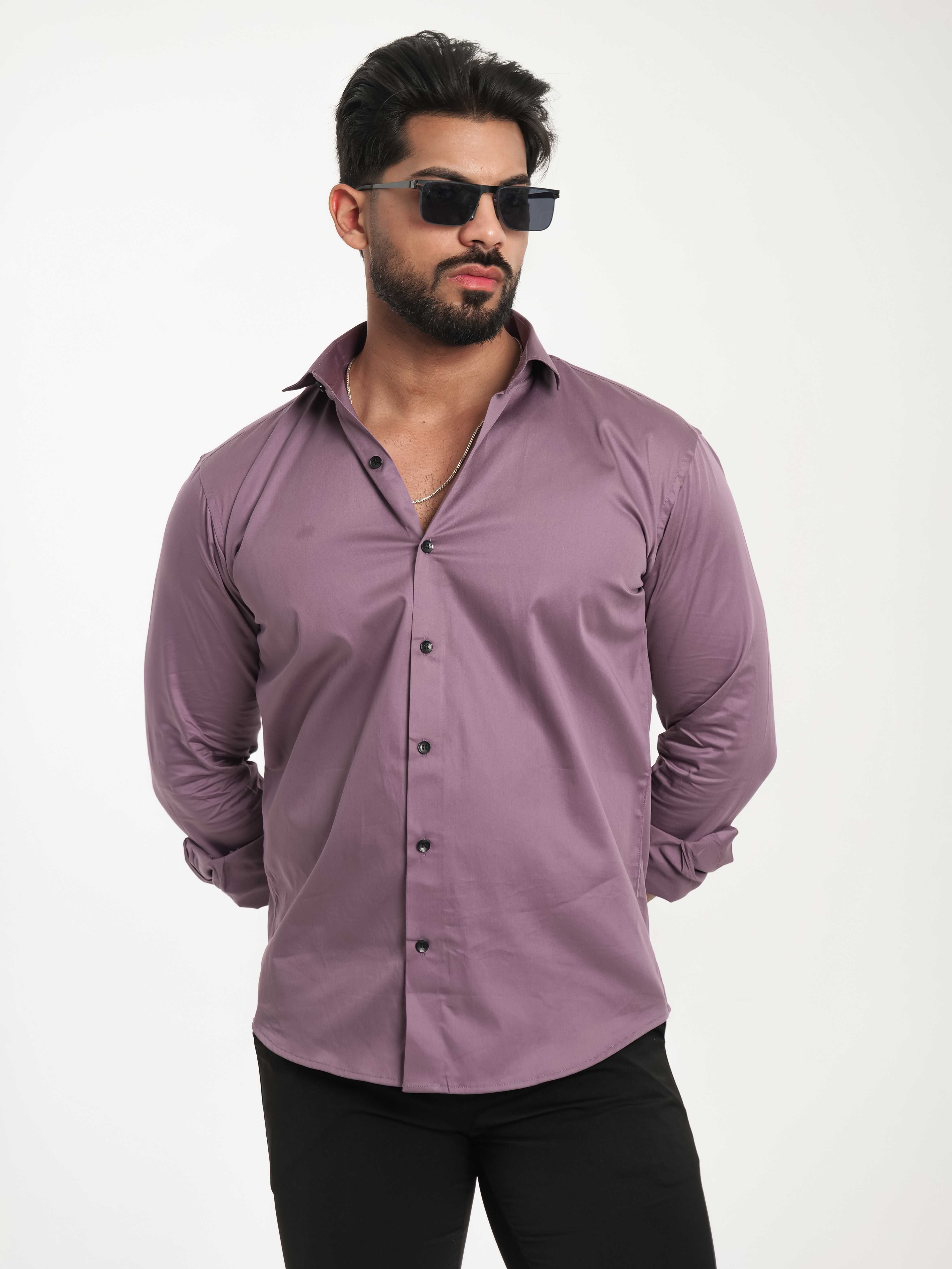 FOOMER FORMY MAGENTA LUXURY SATIN SHIRT FOR MEN'S - Image 4