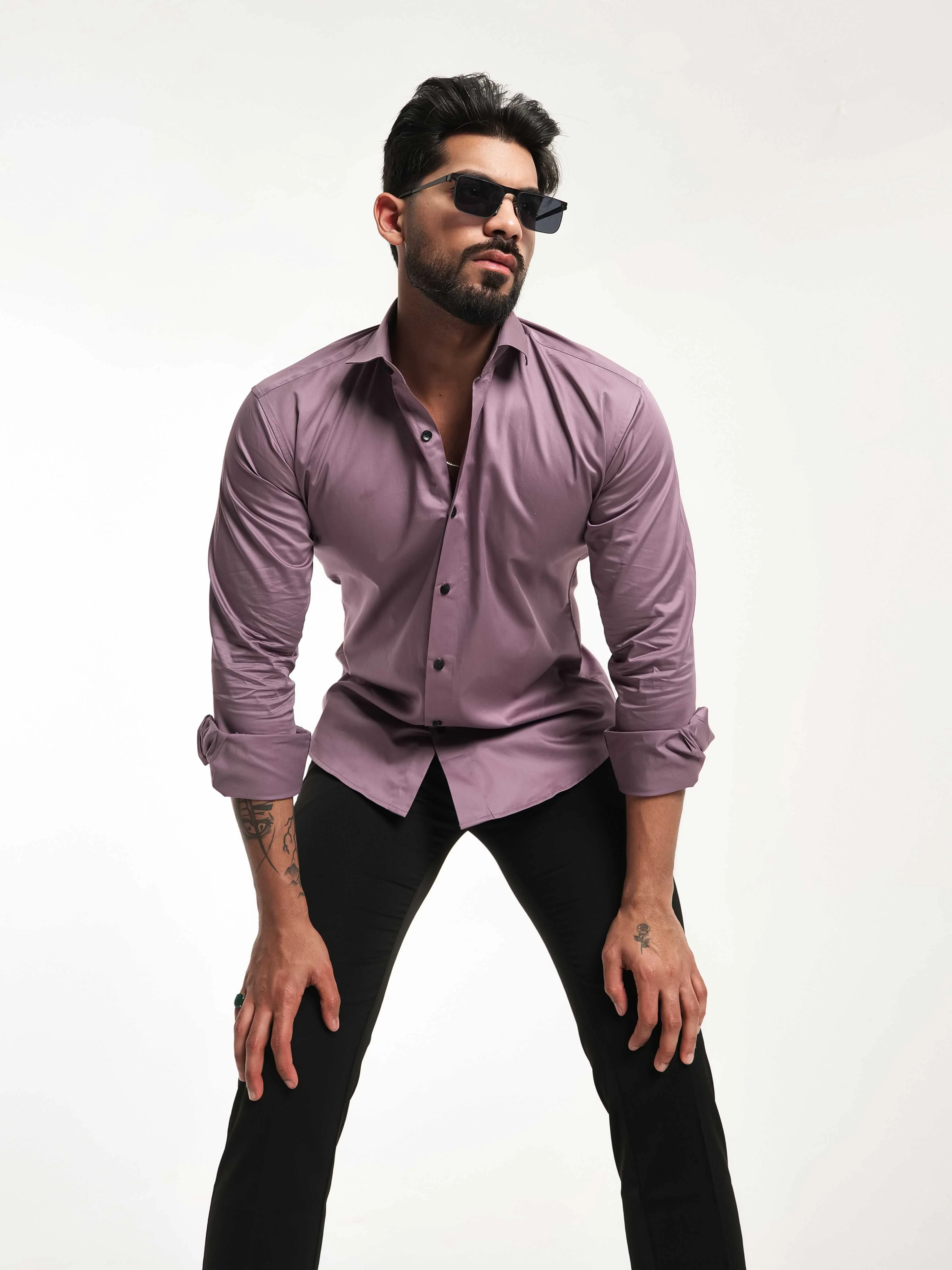 FOOMER FORMY MAGENTA LUXURY SATIN SHIRT FOR MEN'S - Image 7