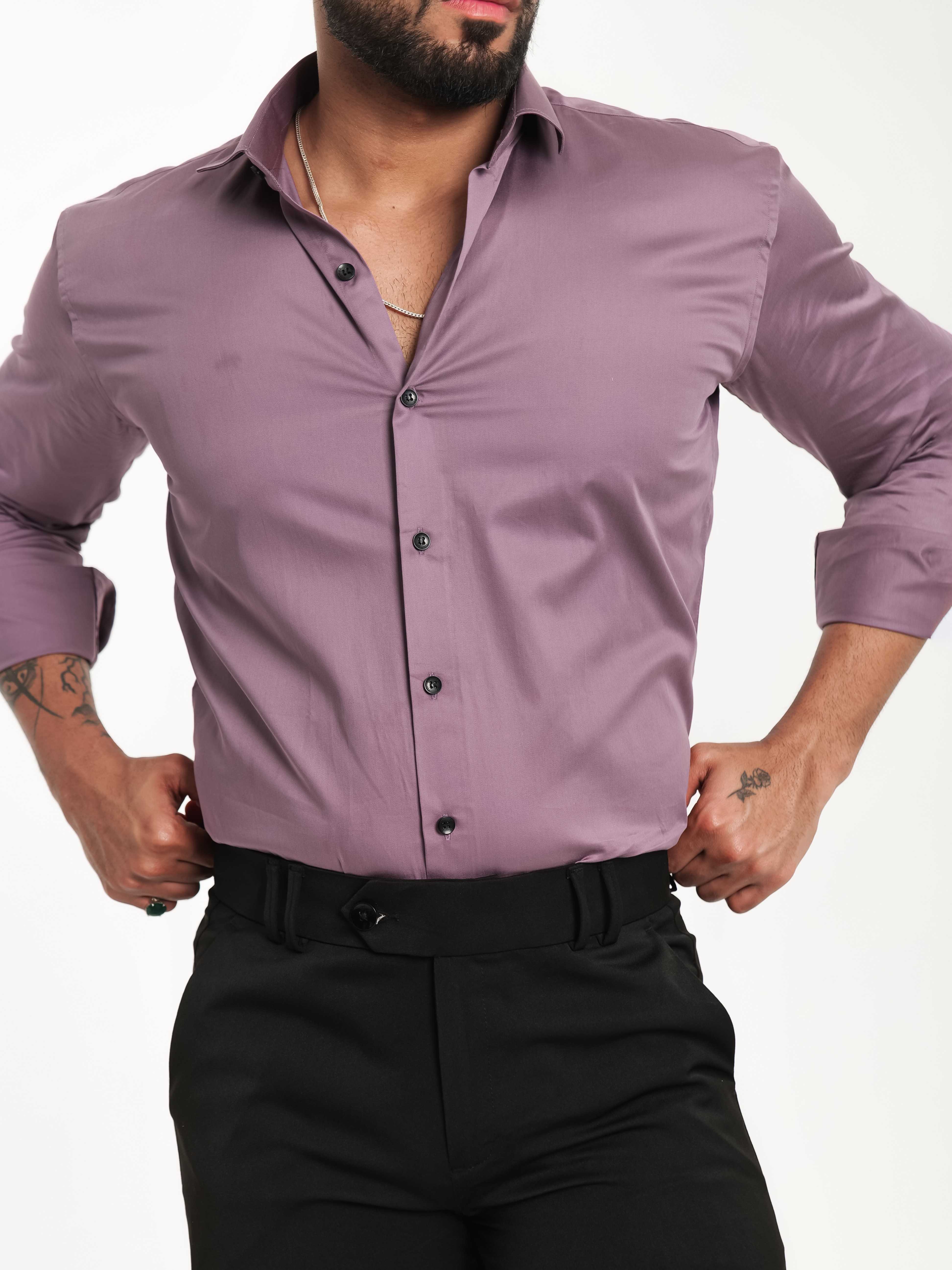 FOOMER FORMY MAGENTA LUXURY SATIN SHIRT FOR MEN'S - Image 9
