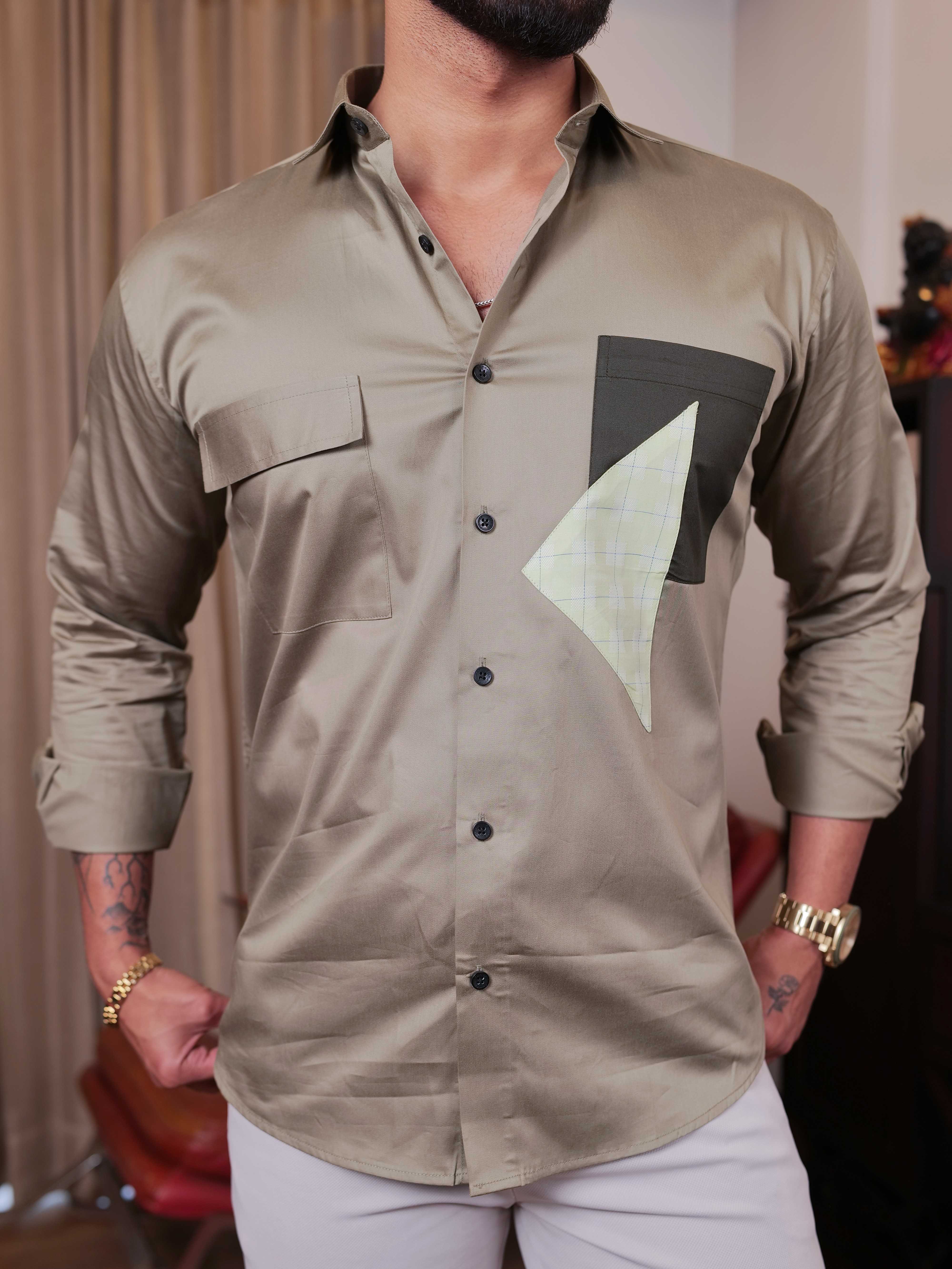 FOOMER GREEN DESIGNER SHIRT FOR MEN'S - Image 2