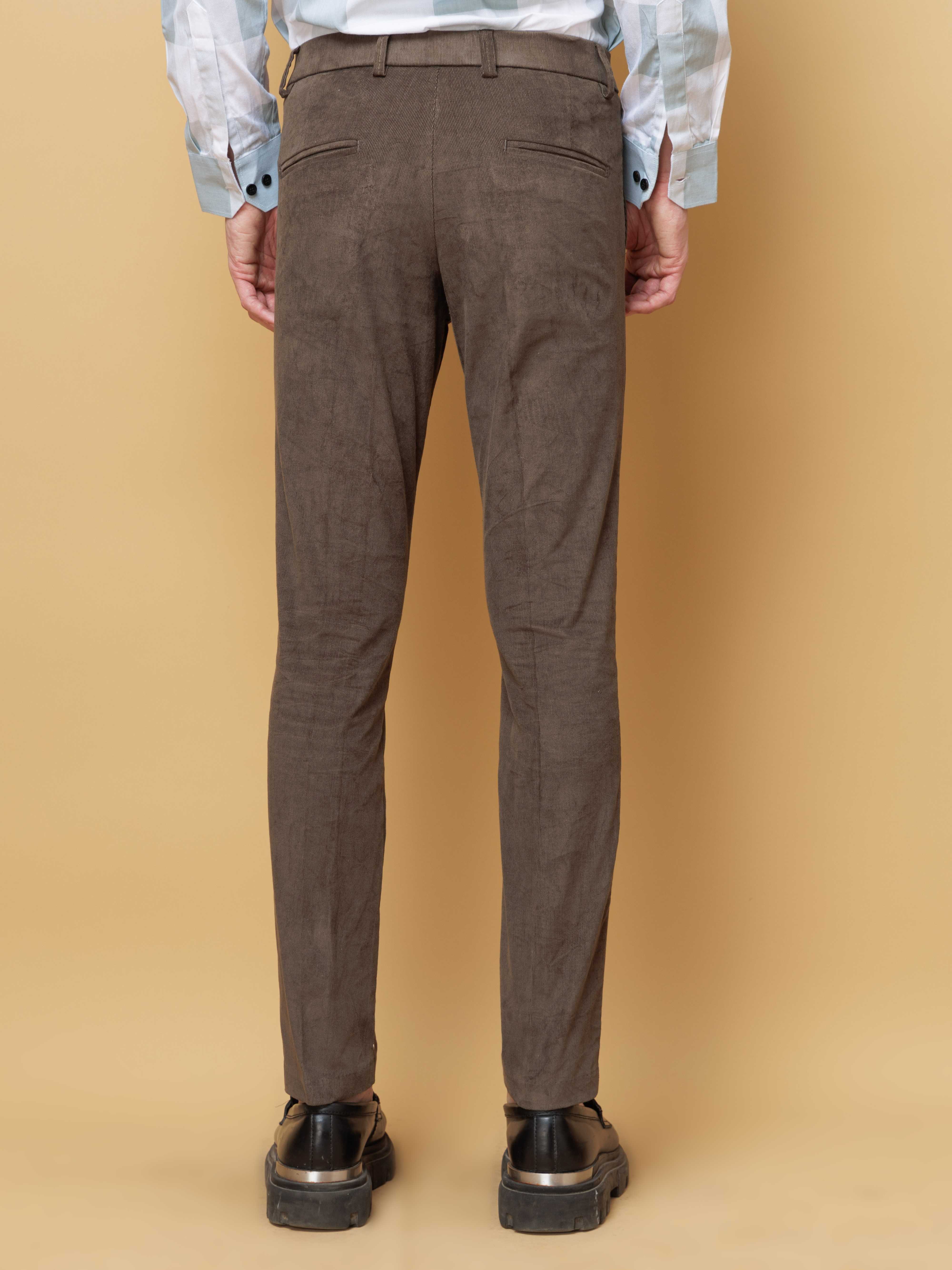 FOOMER OLIVE CORDUROY RELAXED FIT TROUSERS FOR MEN'S - Image 5