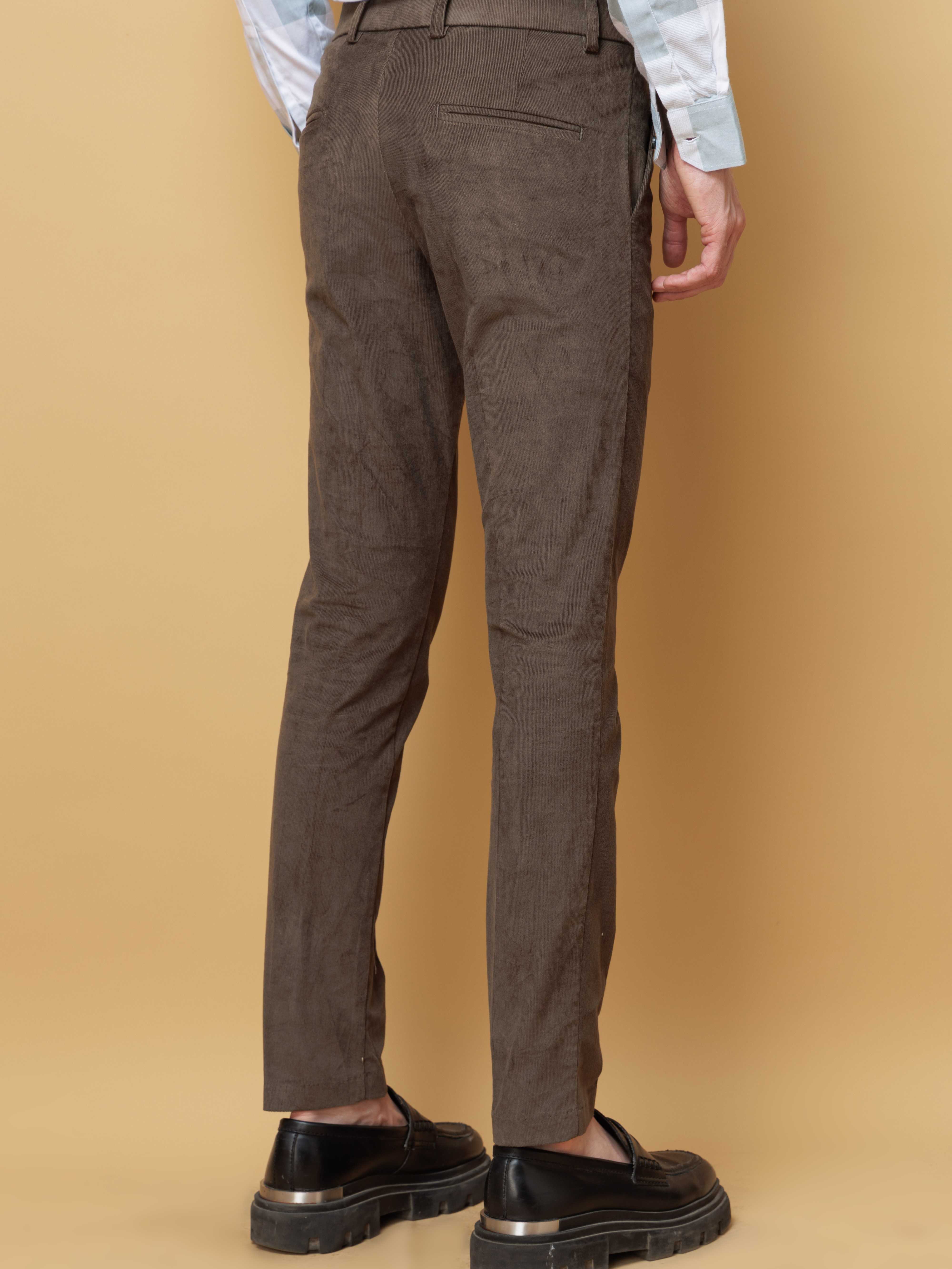 FOOMER OLIVE CORDUROY RELAXED FIT TROUSERS FOR MEN'S - Image 8