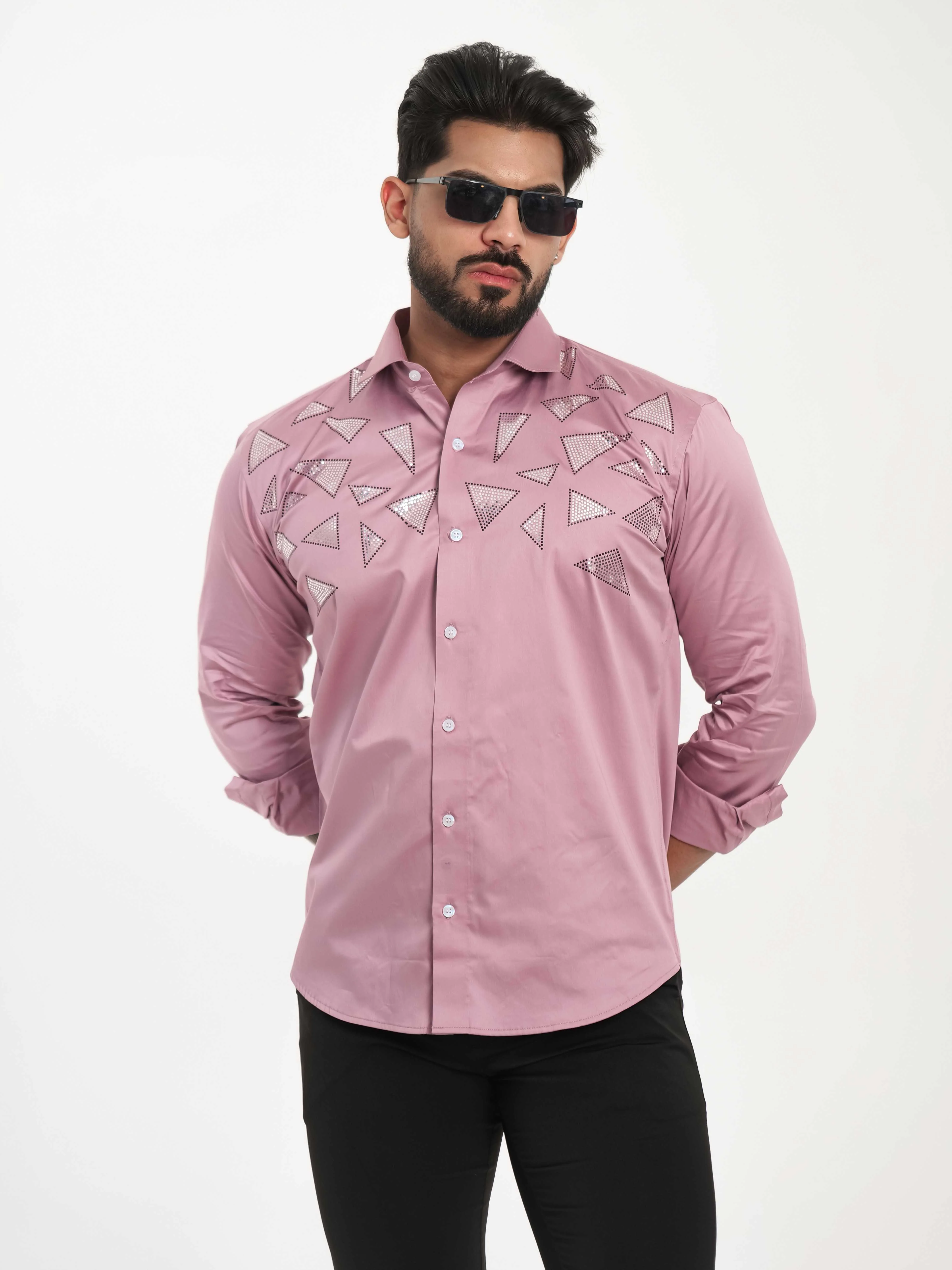FOOMER PINK SEQUENCE DESIGNER SHIRT FOR MEN'S