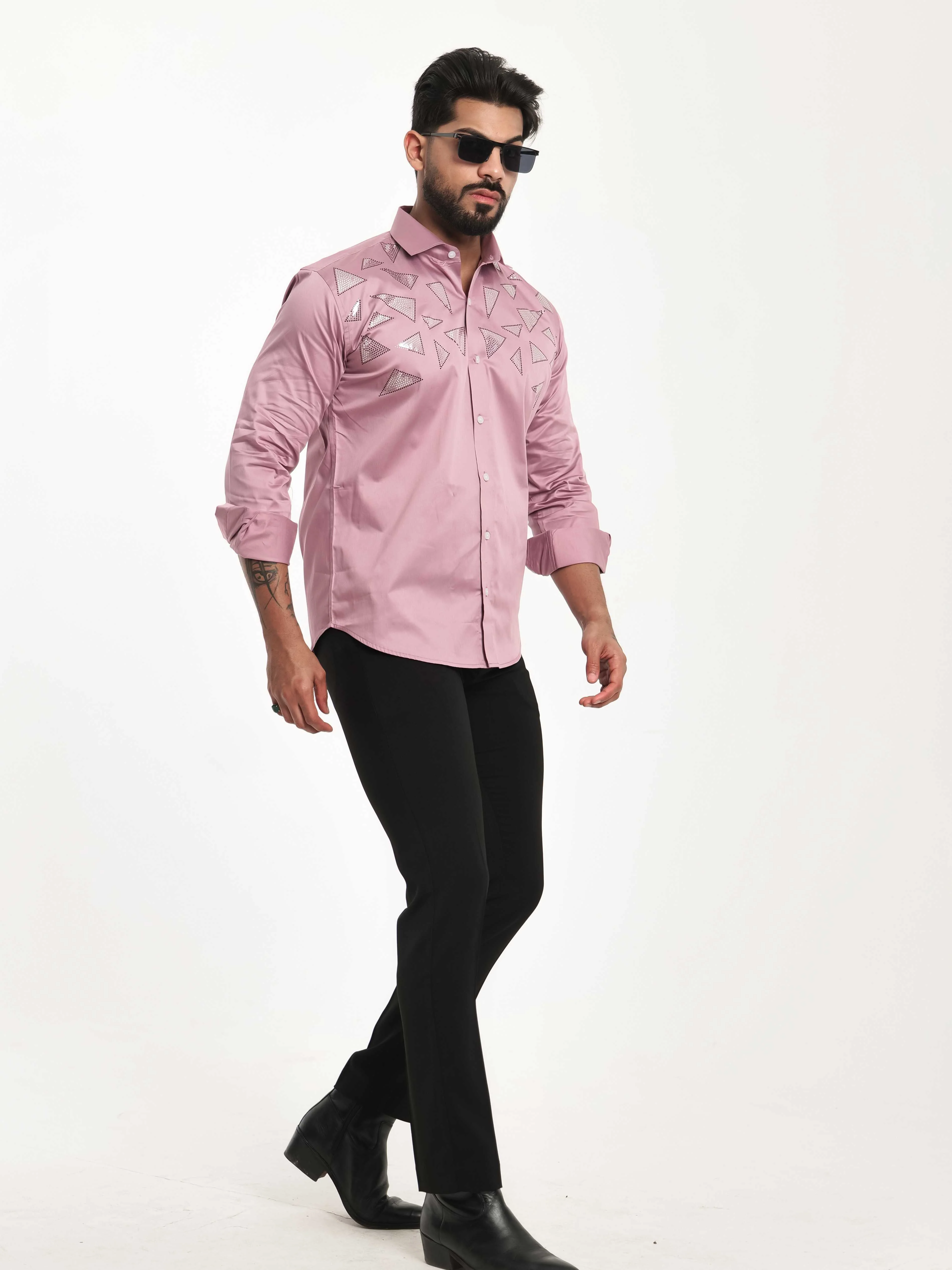 FOOMER PINK SEQUENCE DESIGNER SHIRT FOR MEN'S - Image 6