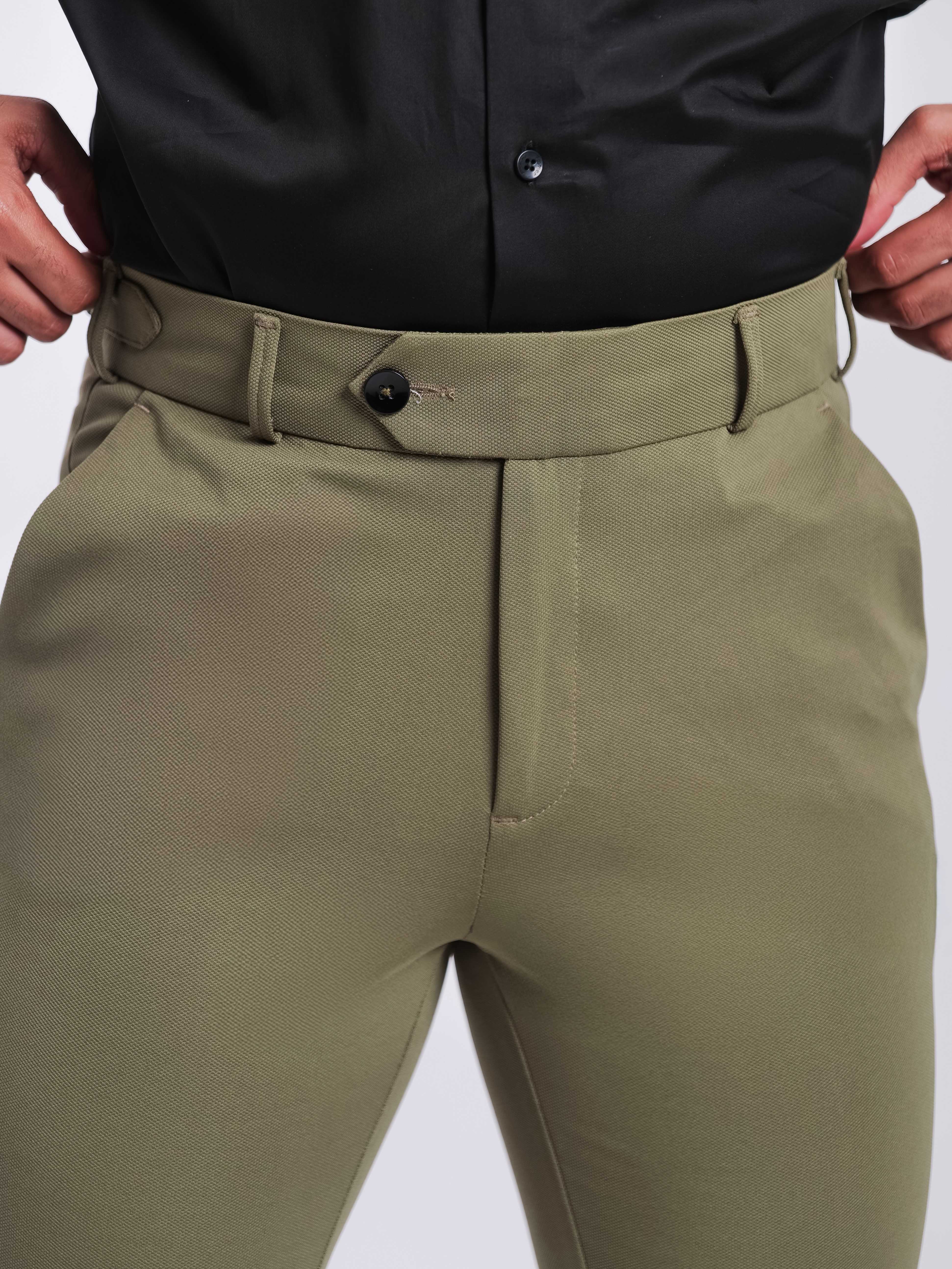Foomer Urban Olive Trouser Pant For Men's - Image 3