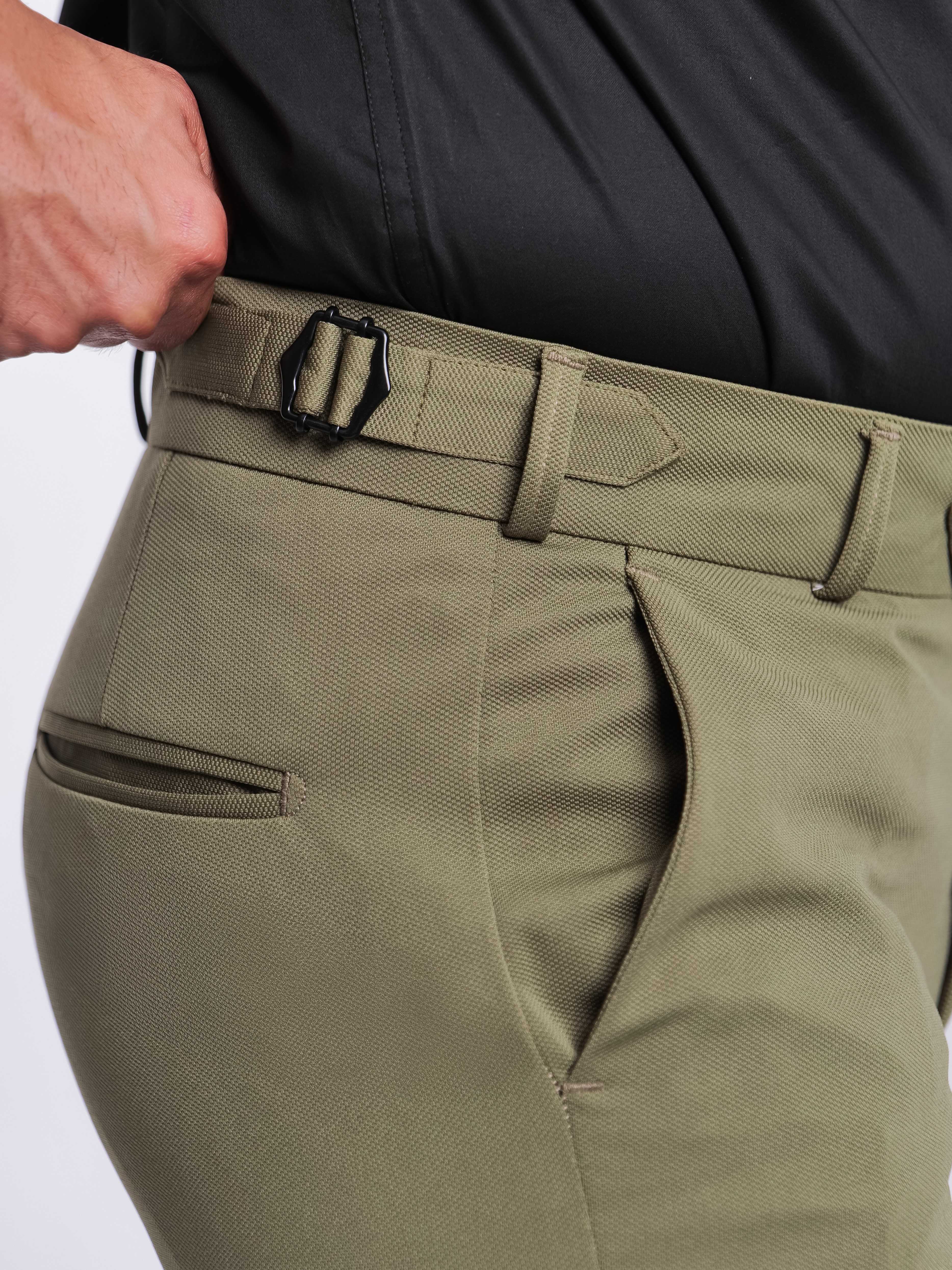 Foomer Urban Olive Trouser Pant For Men's - Image 5
