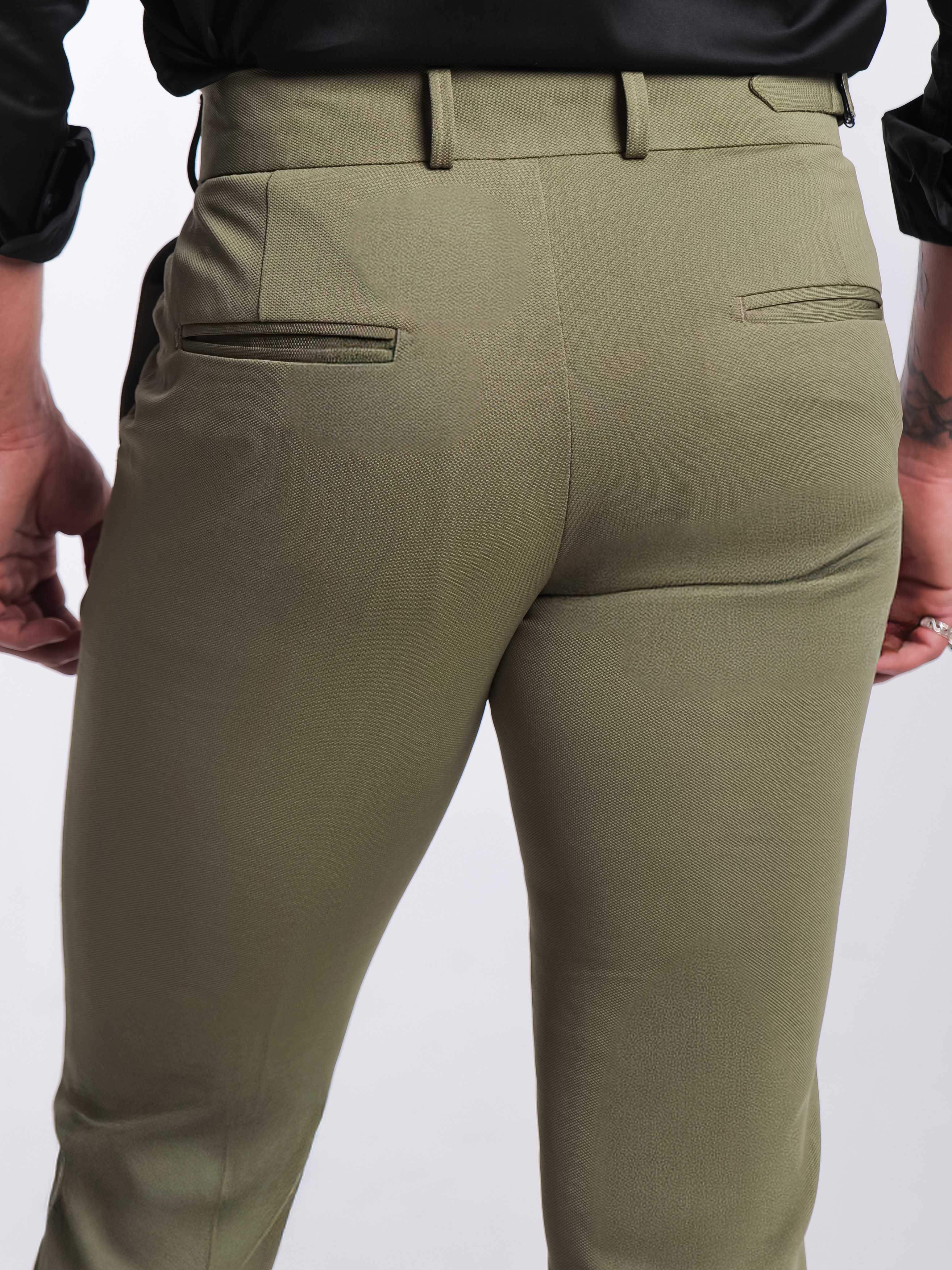 Foomer Urban Olive Trouser Pant For Men's - Image 7