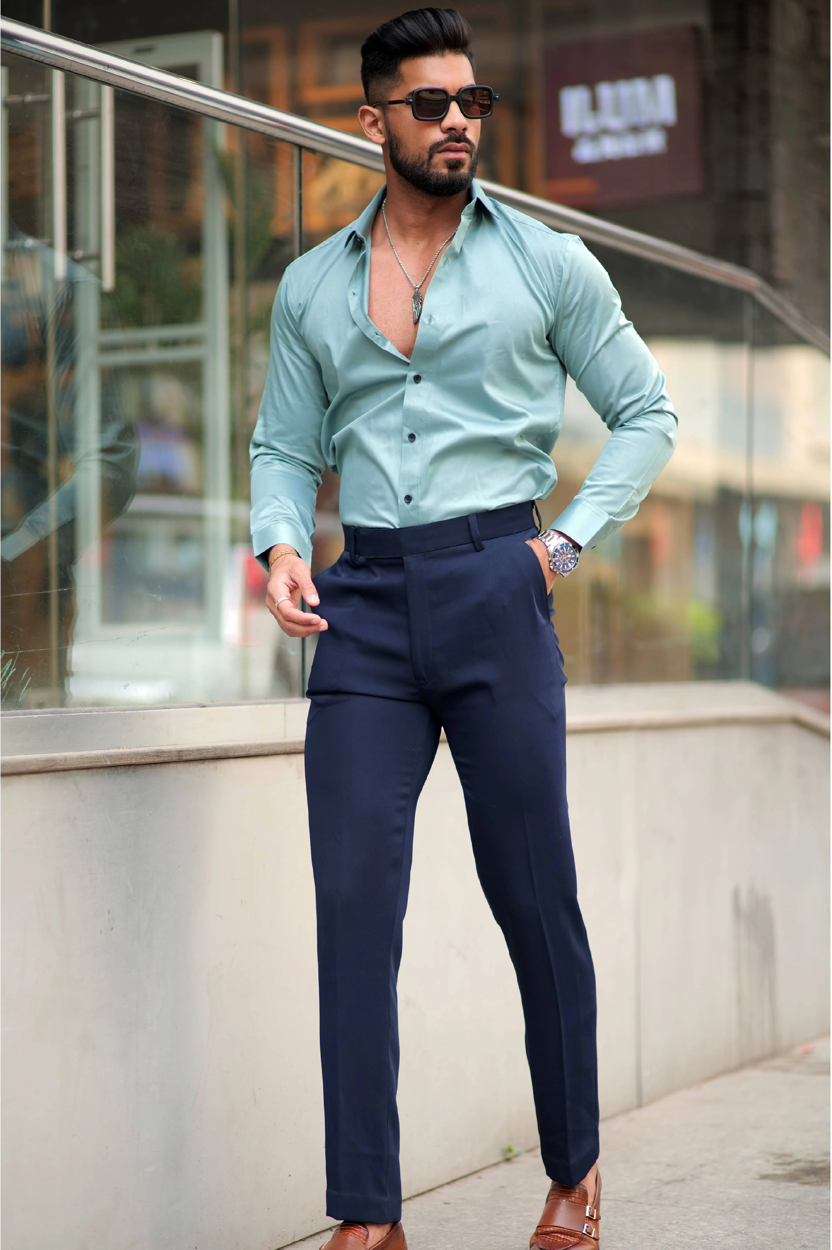Formy Cascade Luxury Formal Satin Cotton Shirt For Men's - Image 3