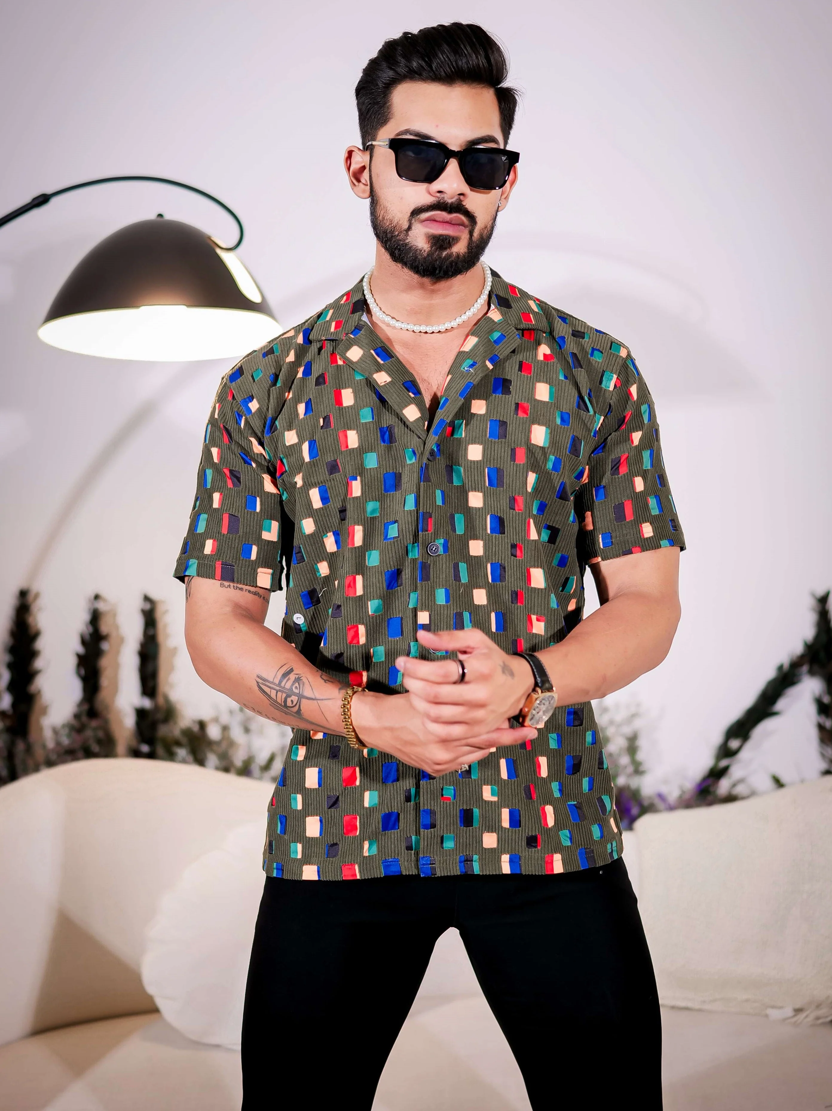 Green Imported Half Sleeve Premium Shirt for Men's - Image 3