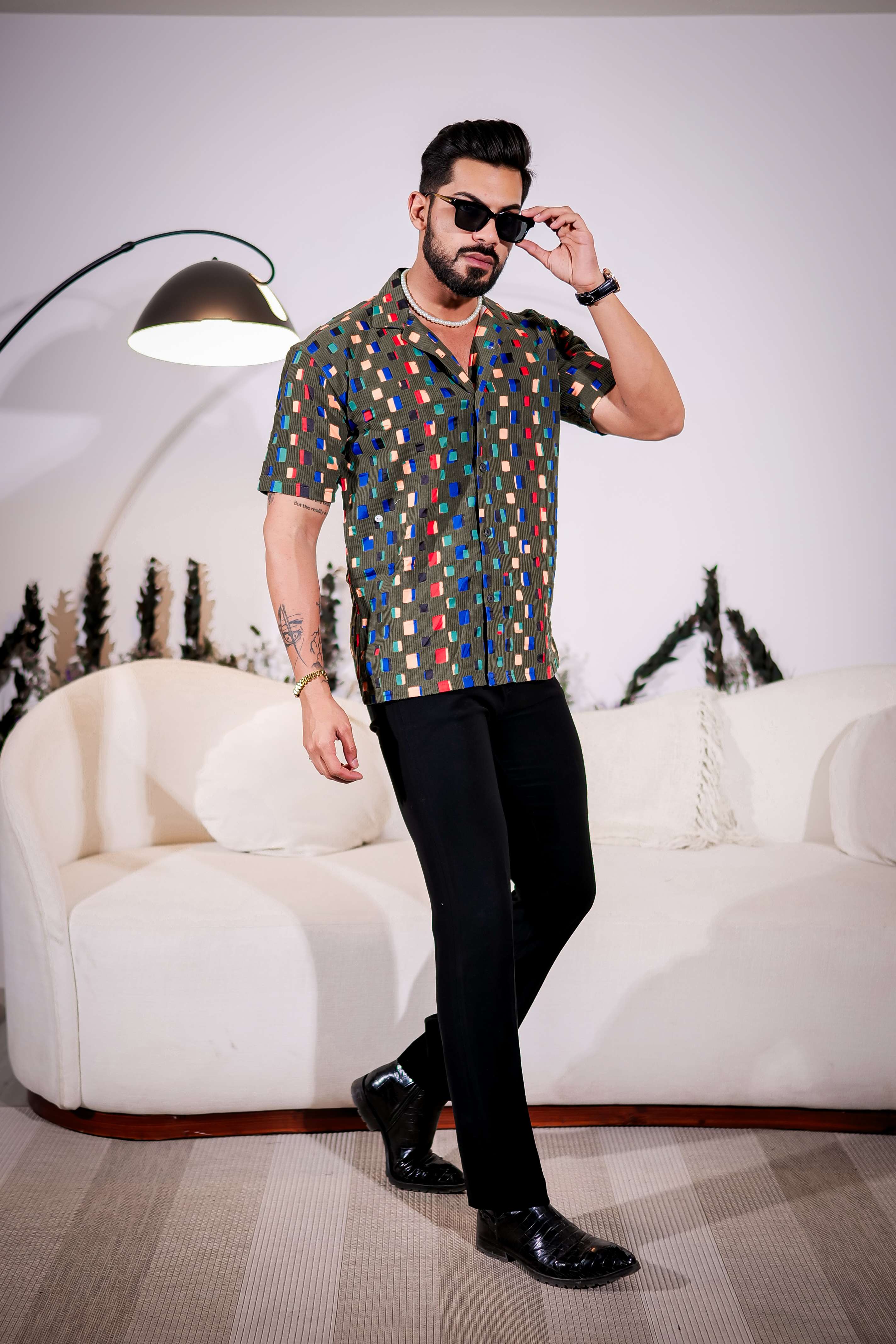 Green Imported Half Sleeve Premium Shirt for Men's - Image 5