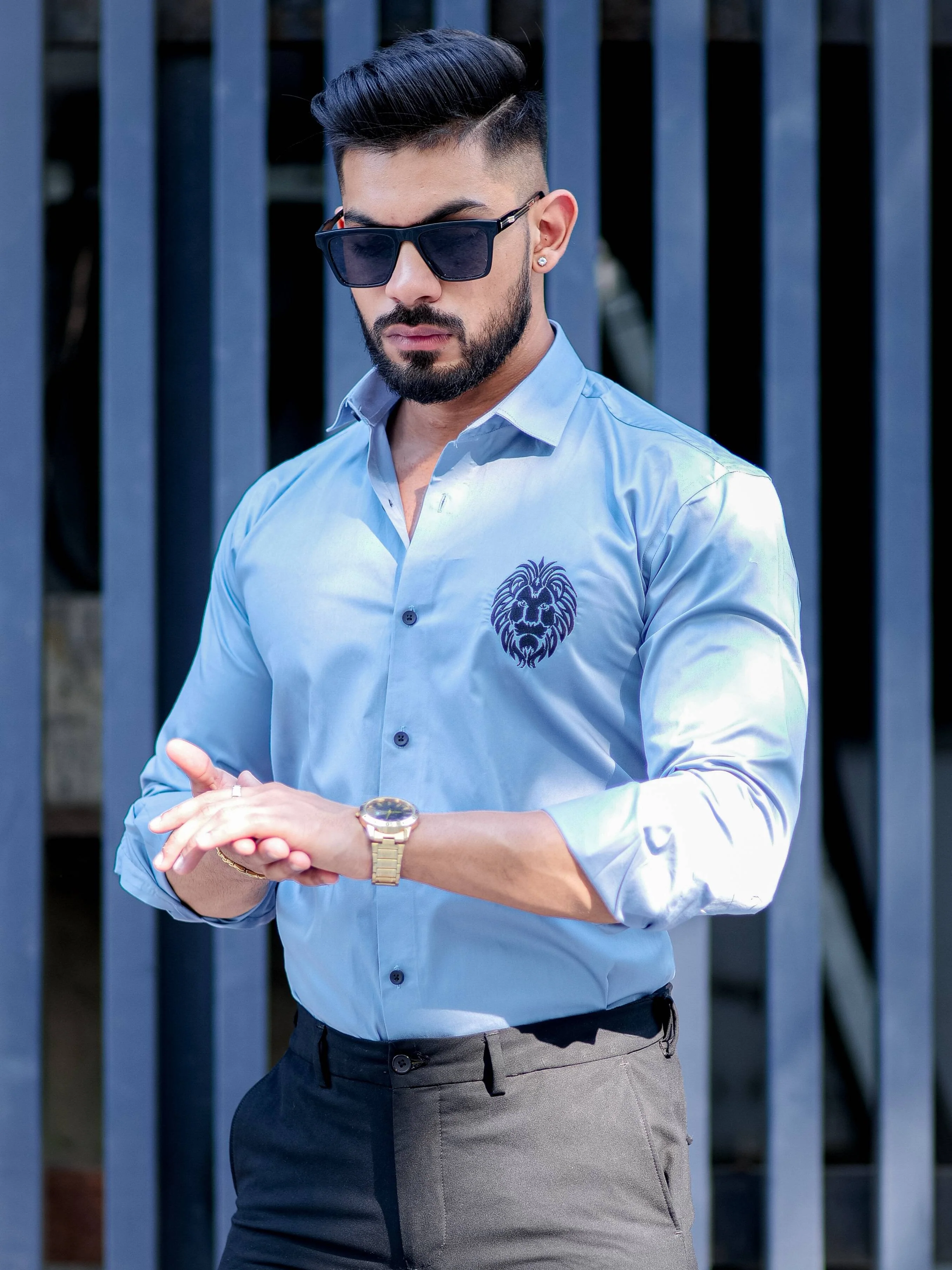 Mufasa Sky Embroidered Black Premium Shirt For Men - Image 2