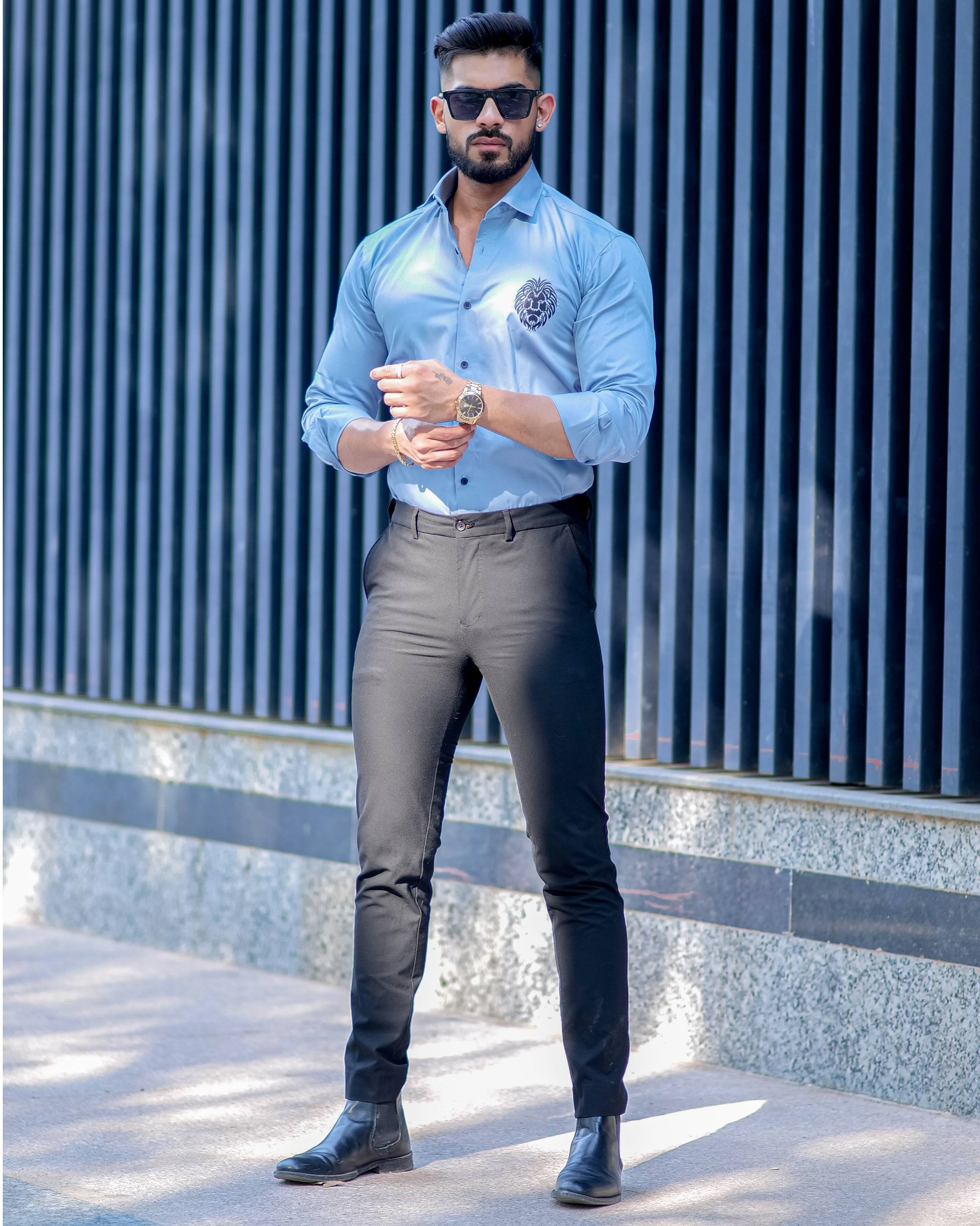 Mufasa Sky Embroidered Black Premium Shirt For Men - Image 3