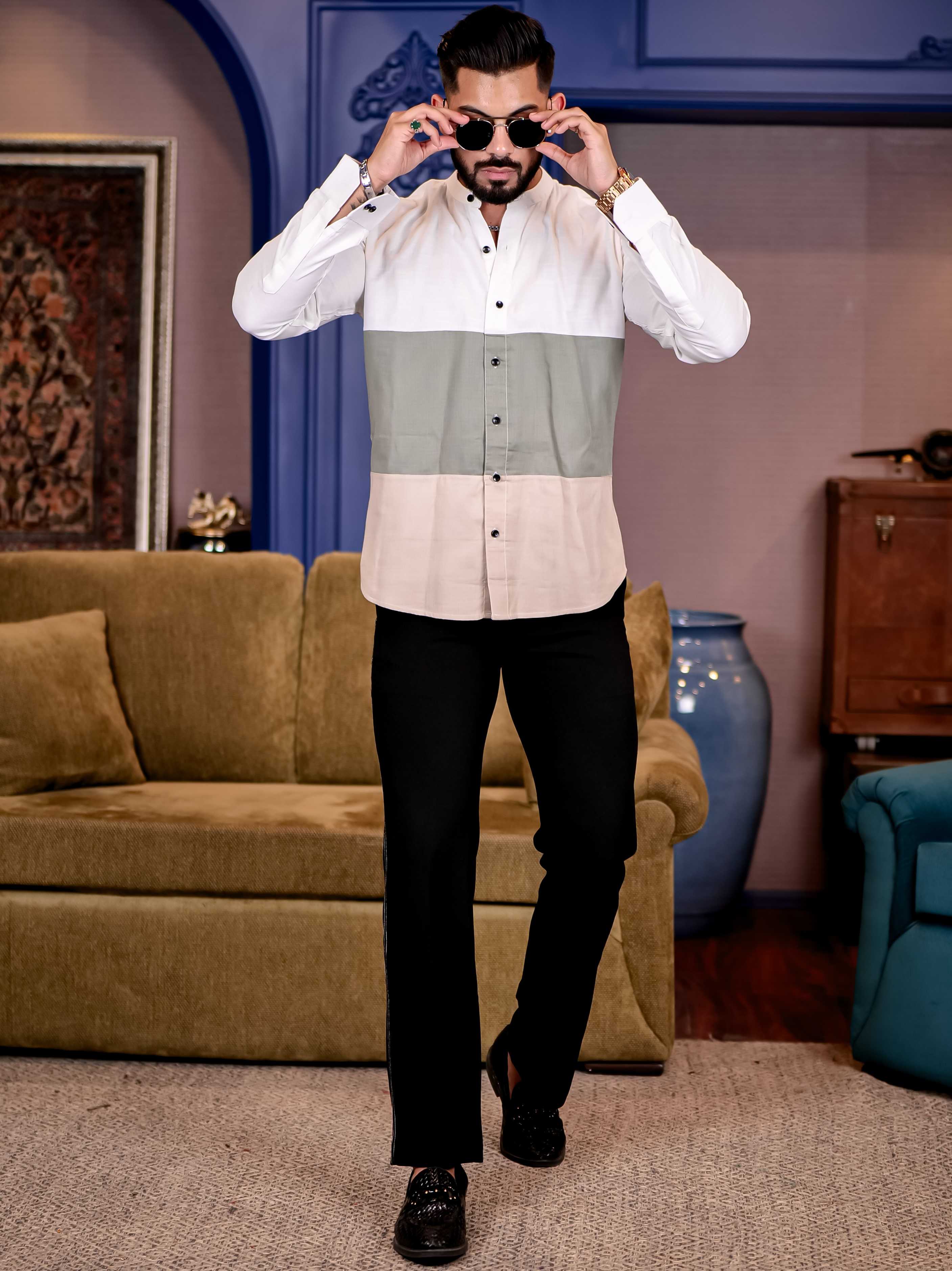 Multi Color Cut n sew Premium Kurta Linen Shirt For Men - Image 6