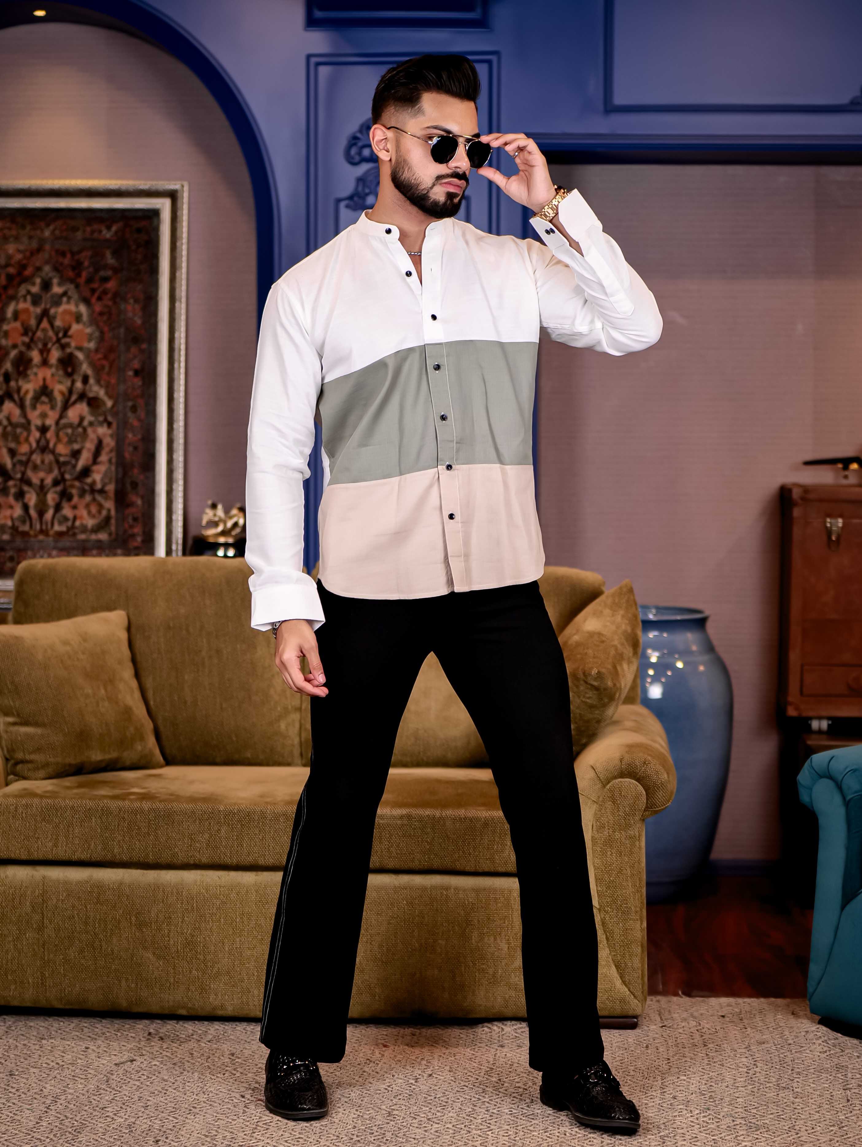 Multi Color Cut n sew Premium Kurta Linen Shirt For Men - Image 8