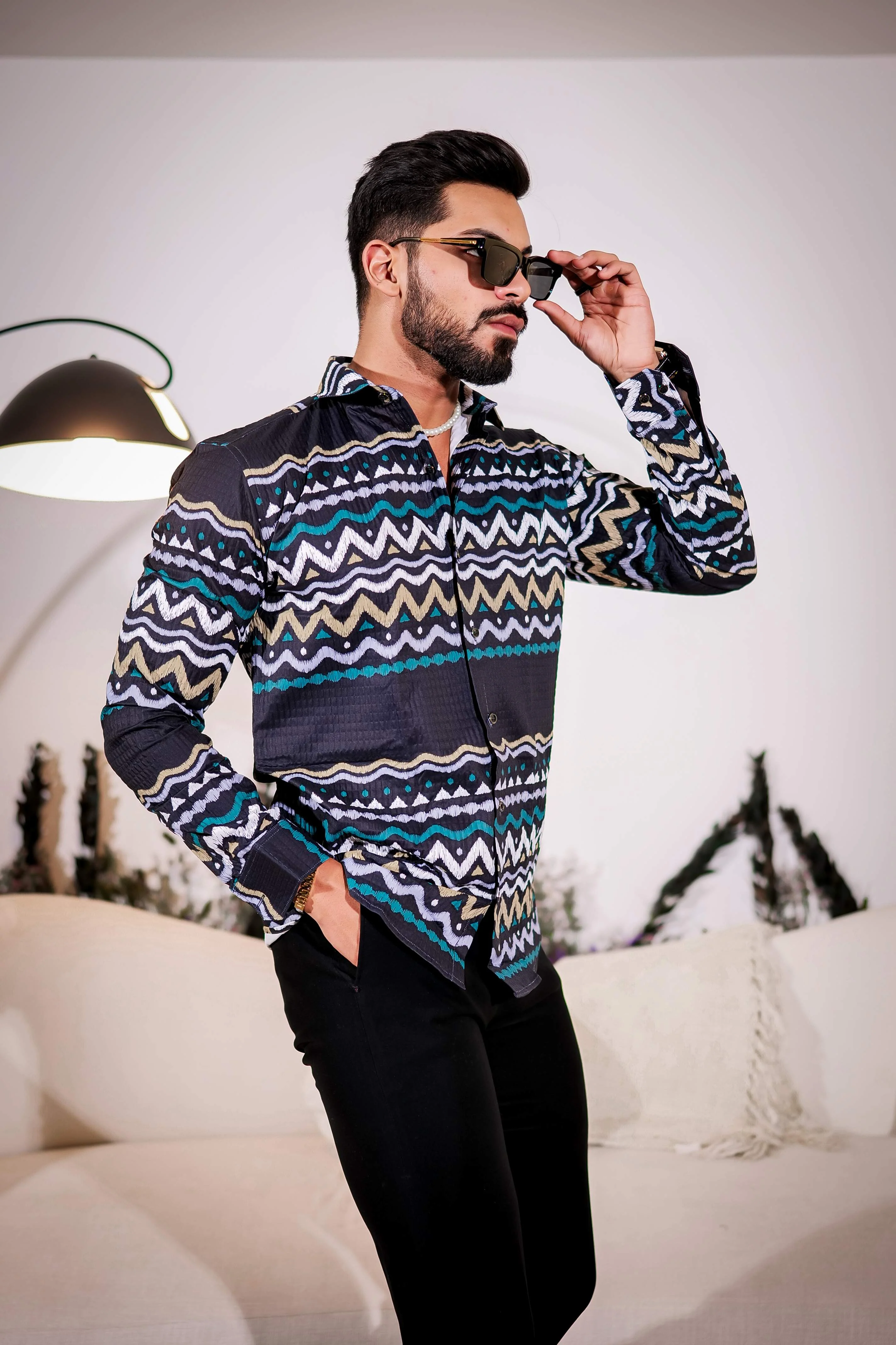 Navy Imported Premium Shirt for Men's - Image 5