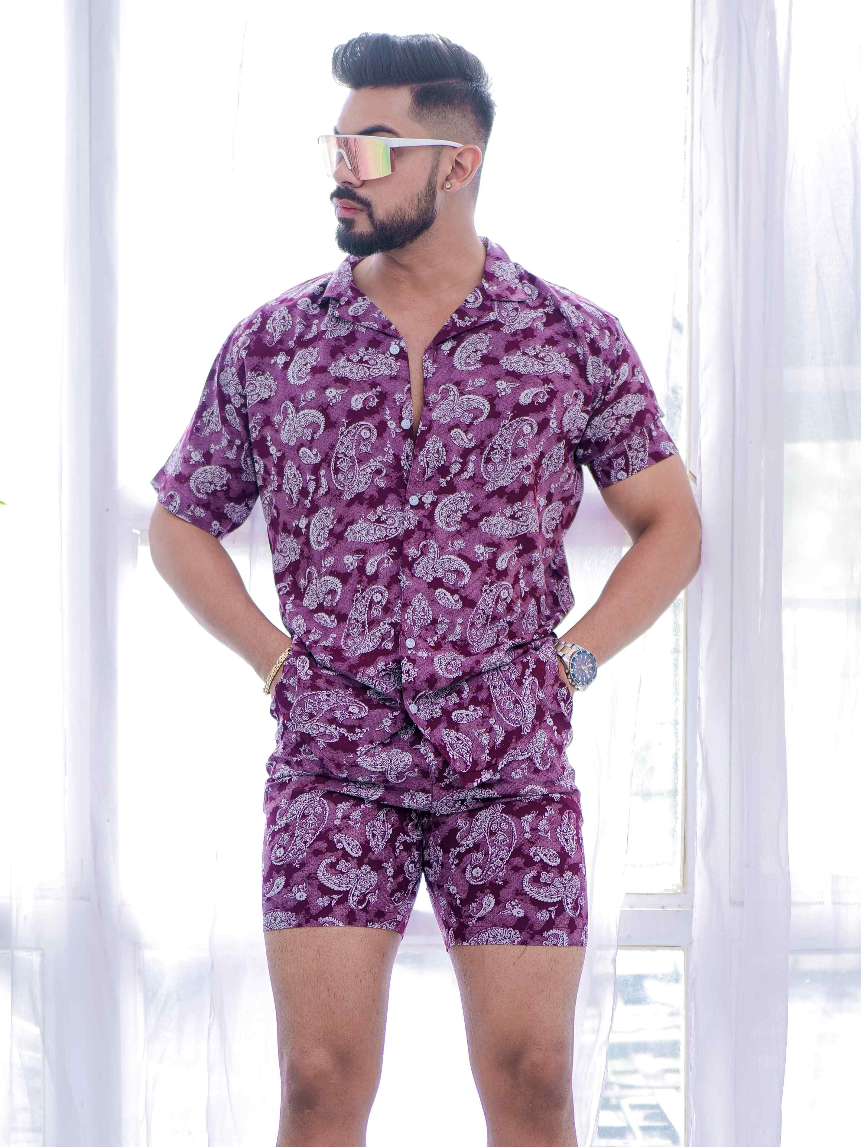 Purple Printed Co-Ords Set - Image 4