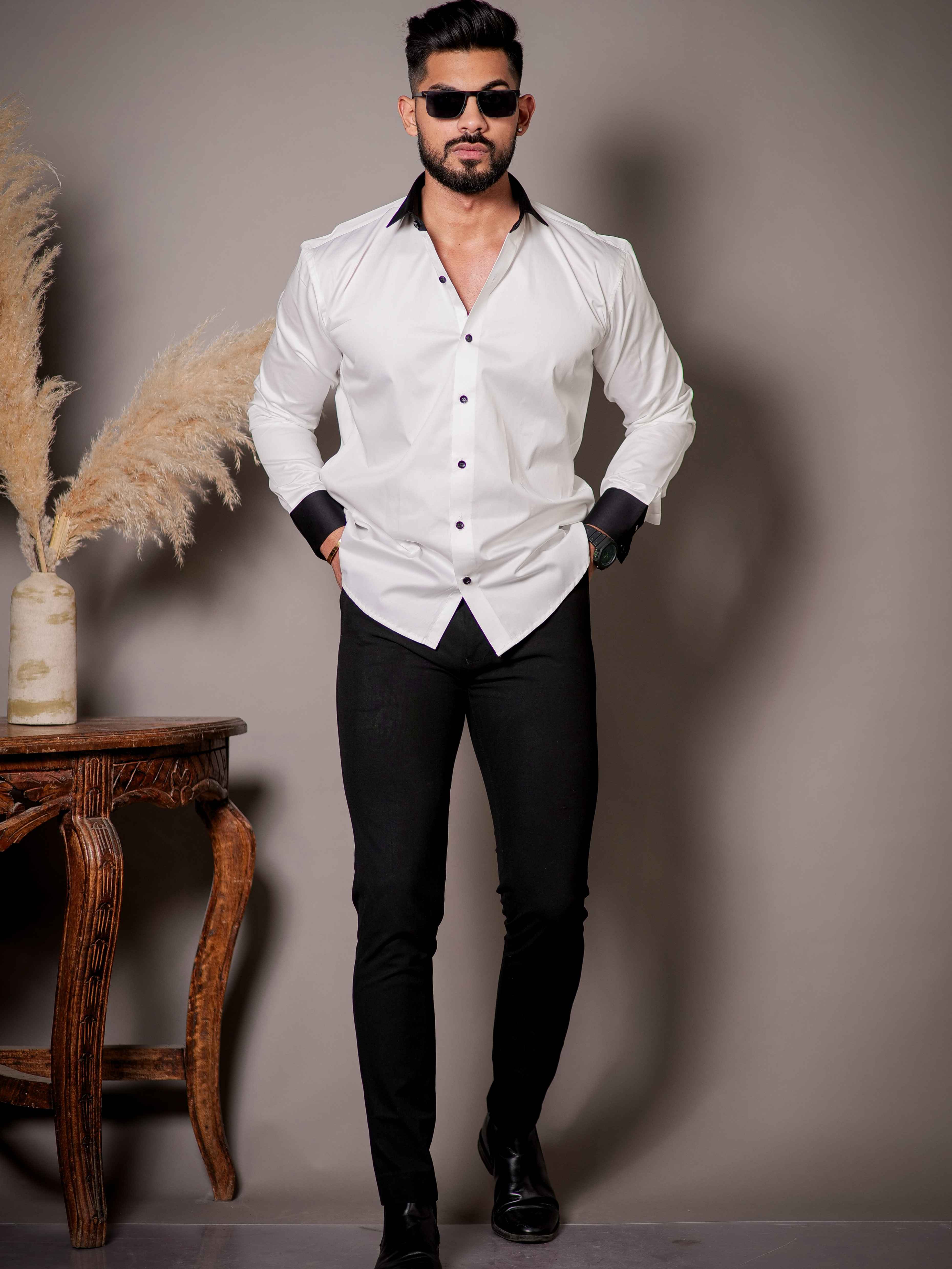 White Satin Cotton Premium Shirt - Image 6